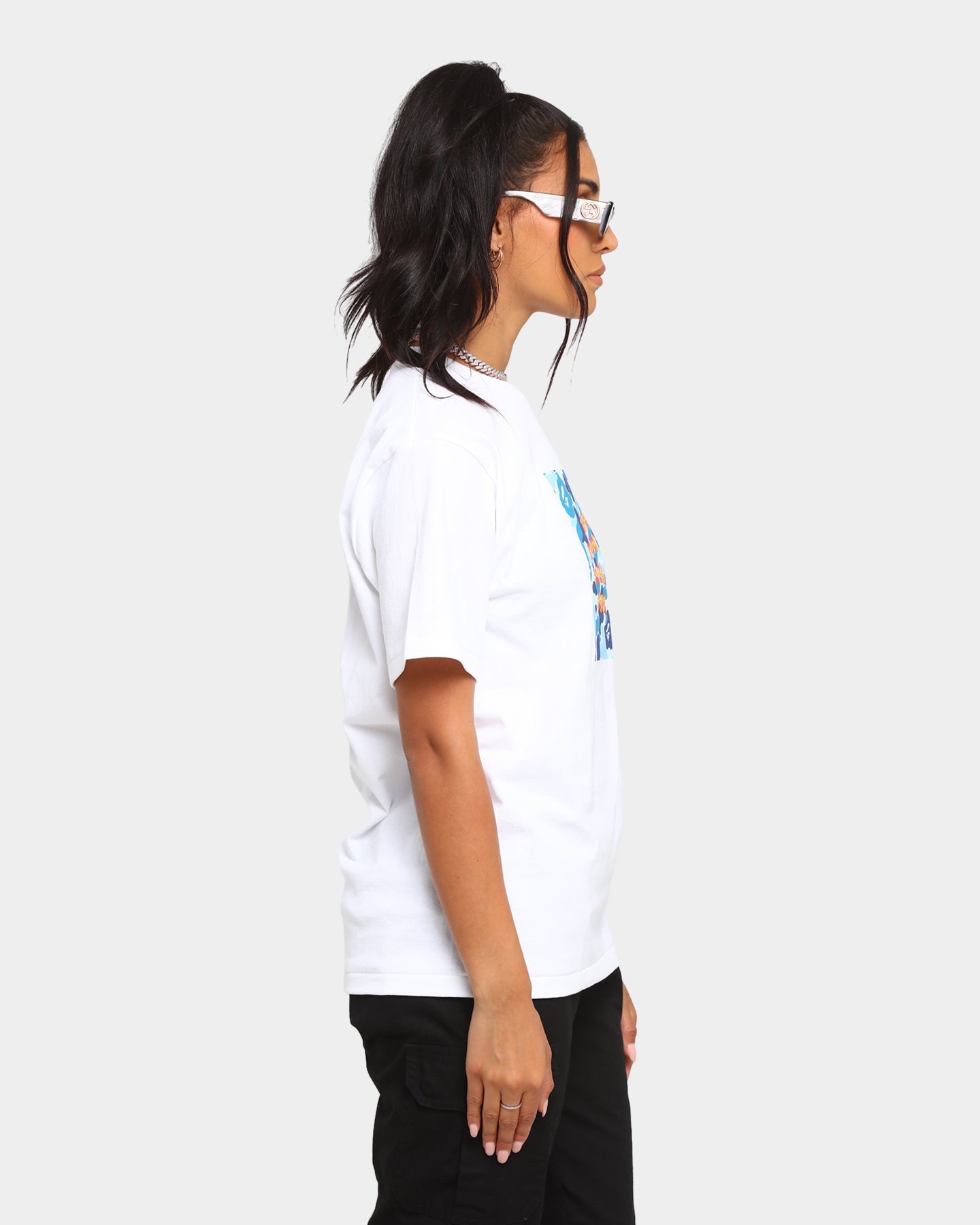 Anti Social Social Club BAPE x ASSC Camo Box T-Shirt White/Blue Style001