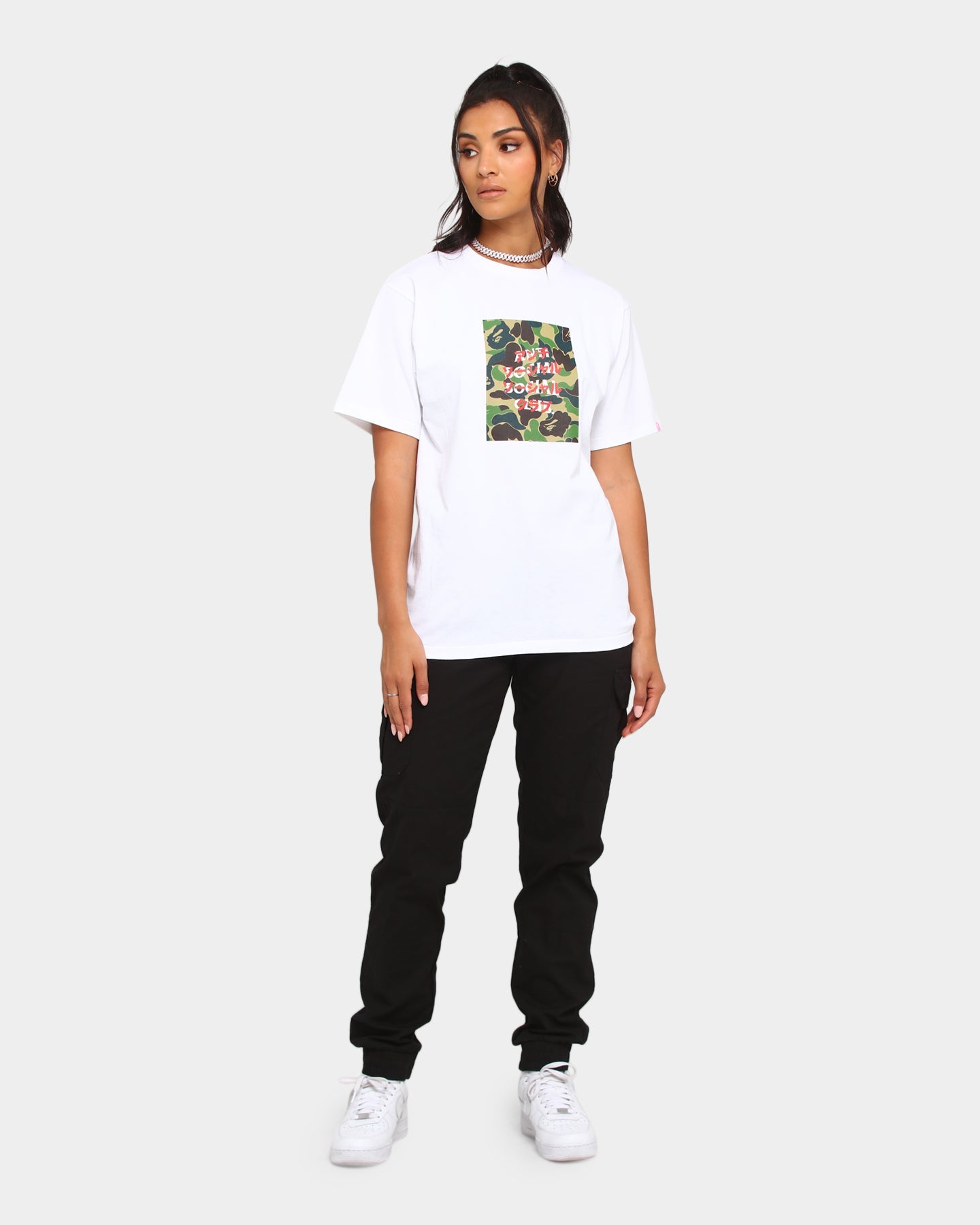 Anti Social Social Club BAPE x ASSC Camo Box T-Shirt White/Green Style001