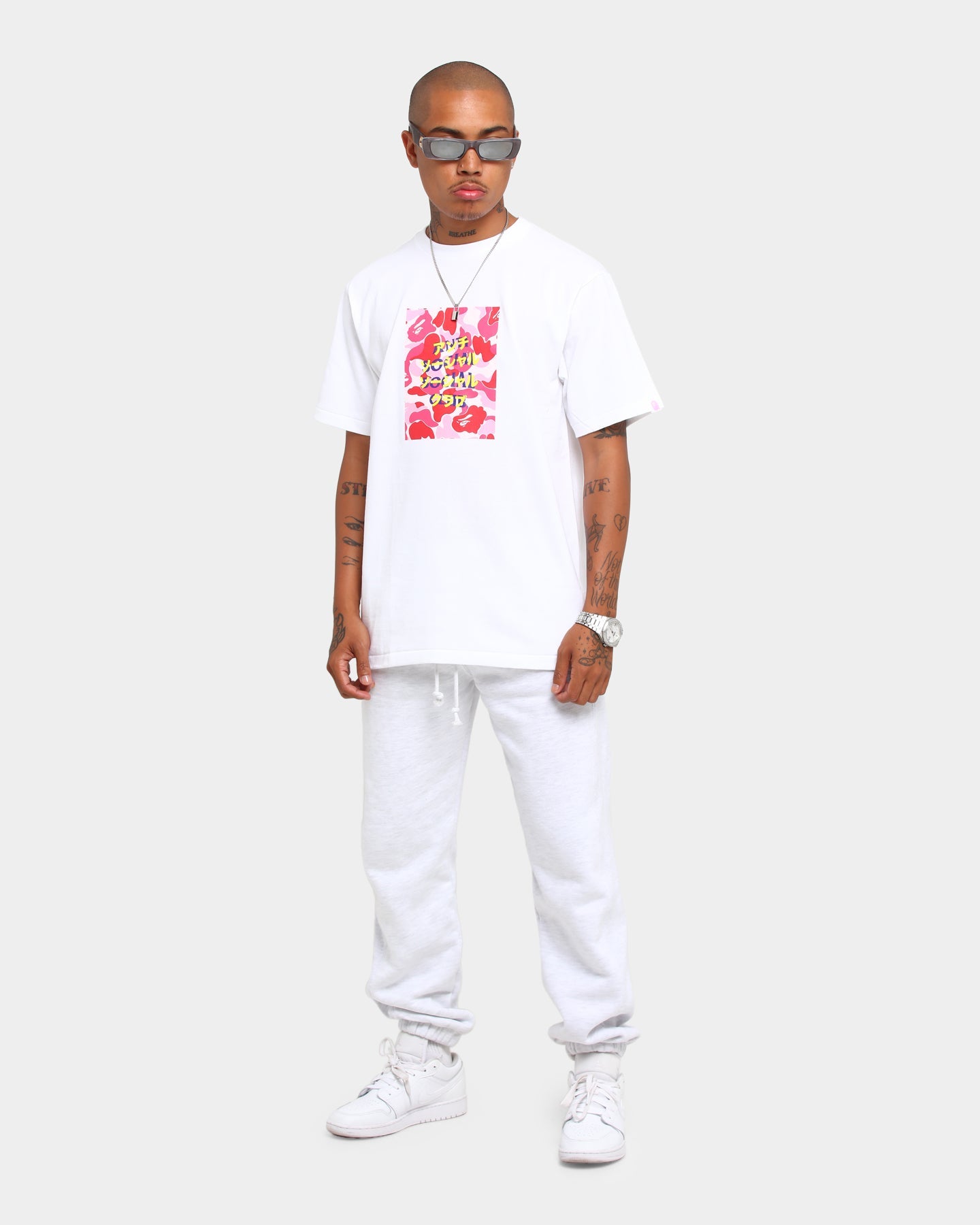 Anti Social Social Club BAPE x ASSC Camo Box T-Shirt White/Pink