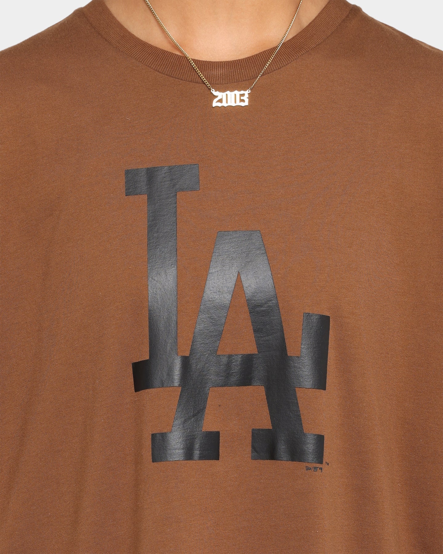 New Era Los Angeles Dodgers Oversized T-Shirt Chocolate Style001