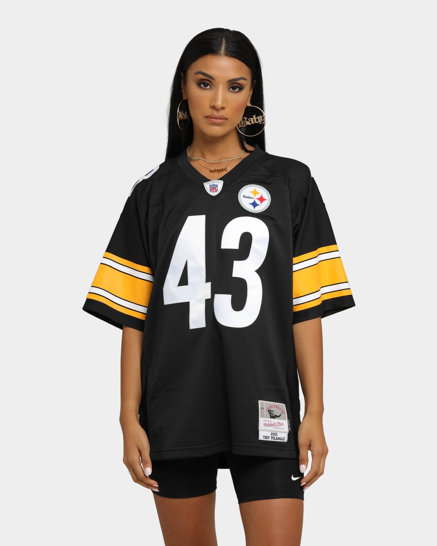 Mitchell & Ness Pittsburgh Steelers Troy Polamalu #43 '05 Legacy Jersey Black Style001