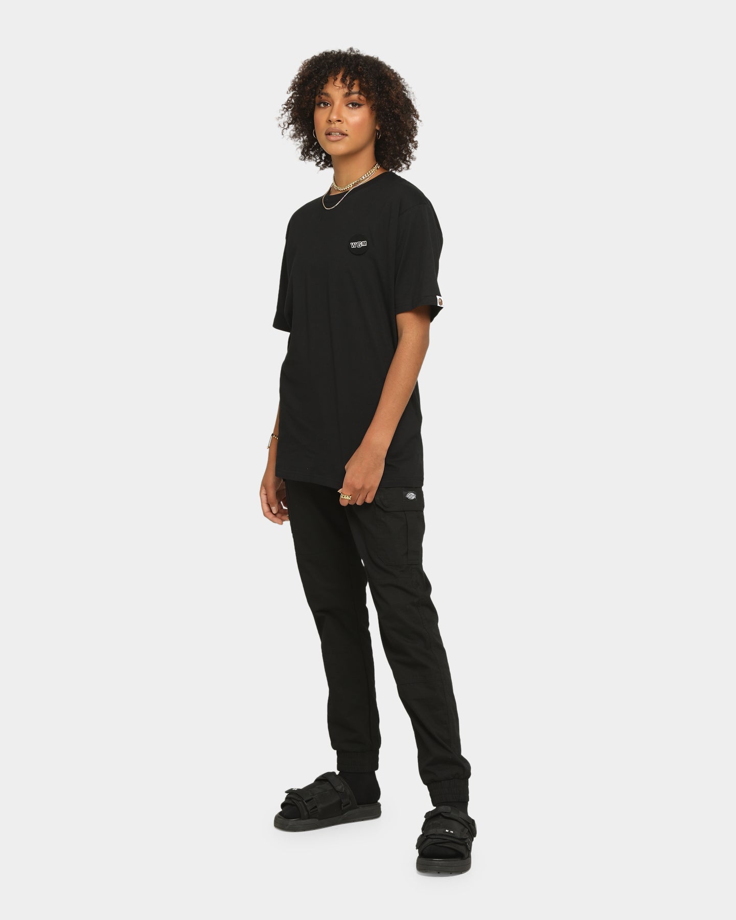 A Bathing Ape Men's Big WGM Shark Emblem Short Sleeve T-Shirt Black Style001