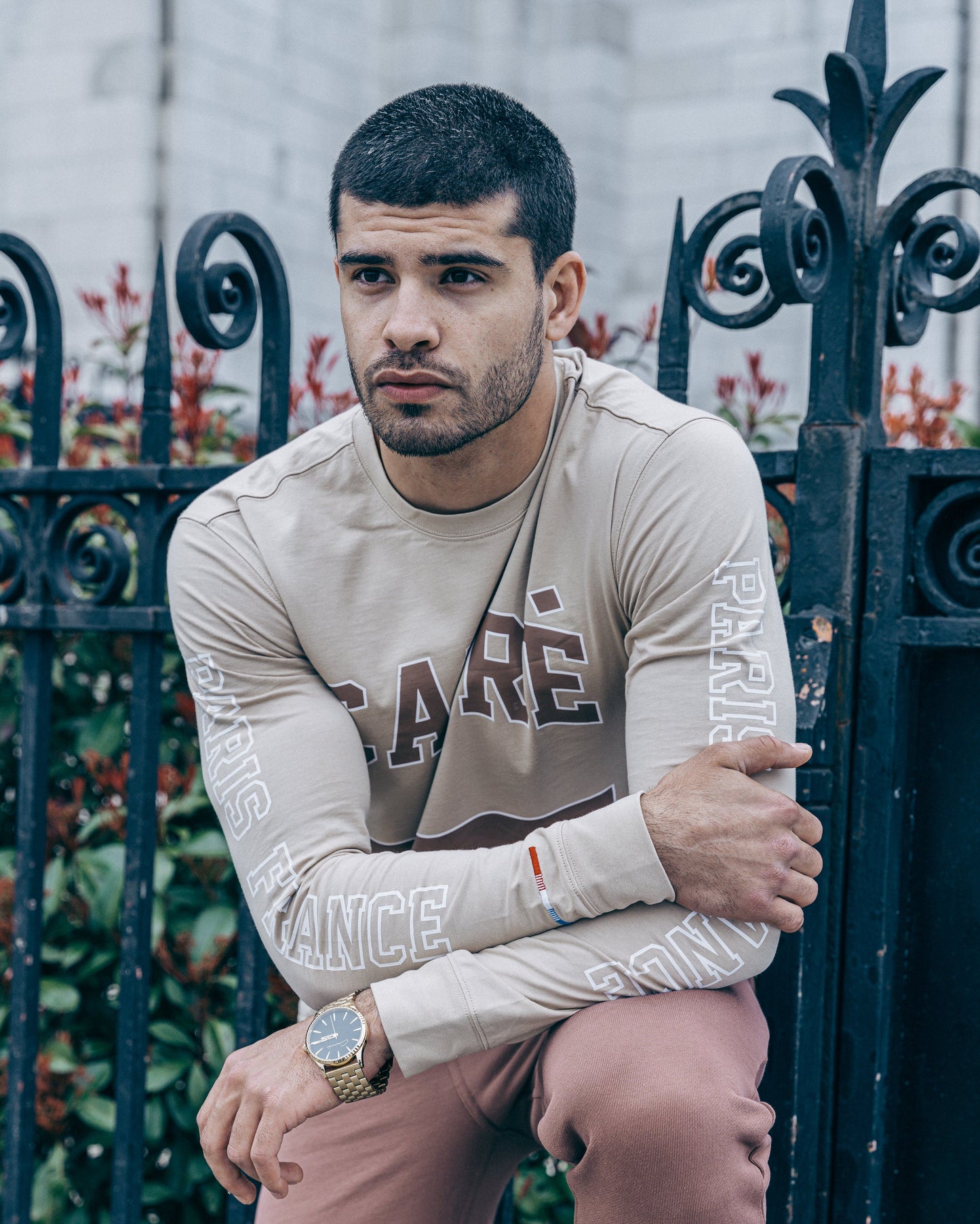 Carr√© CDG Classique Long Sleeve T-Shirt Stone