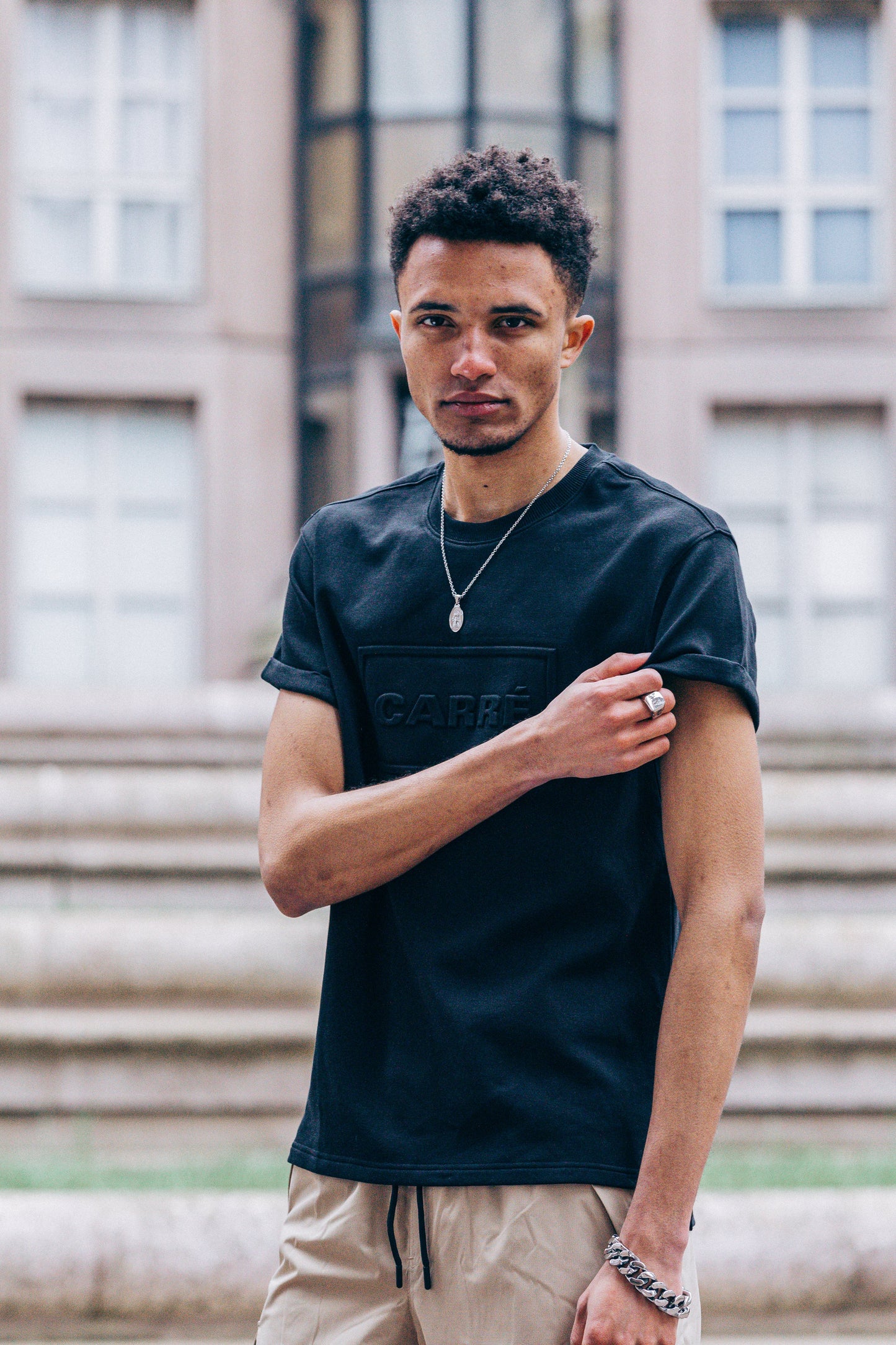 Carr√© Imprint Short Sleeve T-Shirt Black
