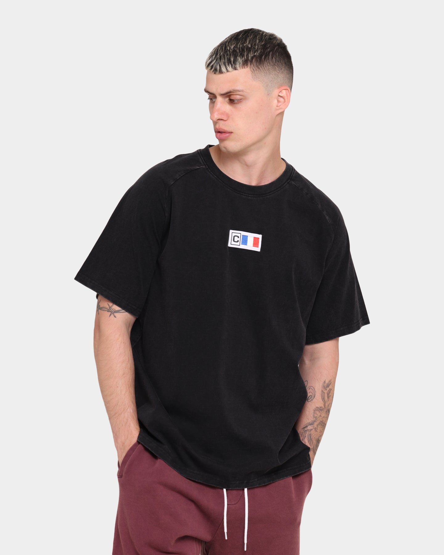 Carr√© PC Wash Double Up Short Sleeve T-Shirt Washed Black