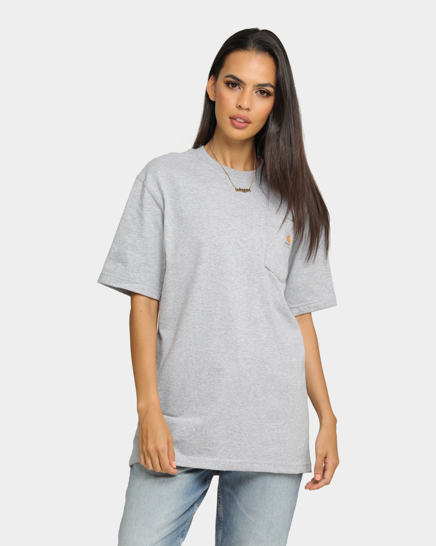 Carhartt Men's Carhartt Pocket Short Sleeve T-Shirt Heather Grey Style001