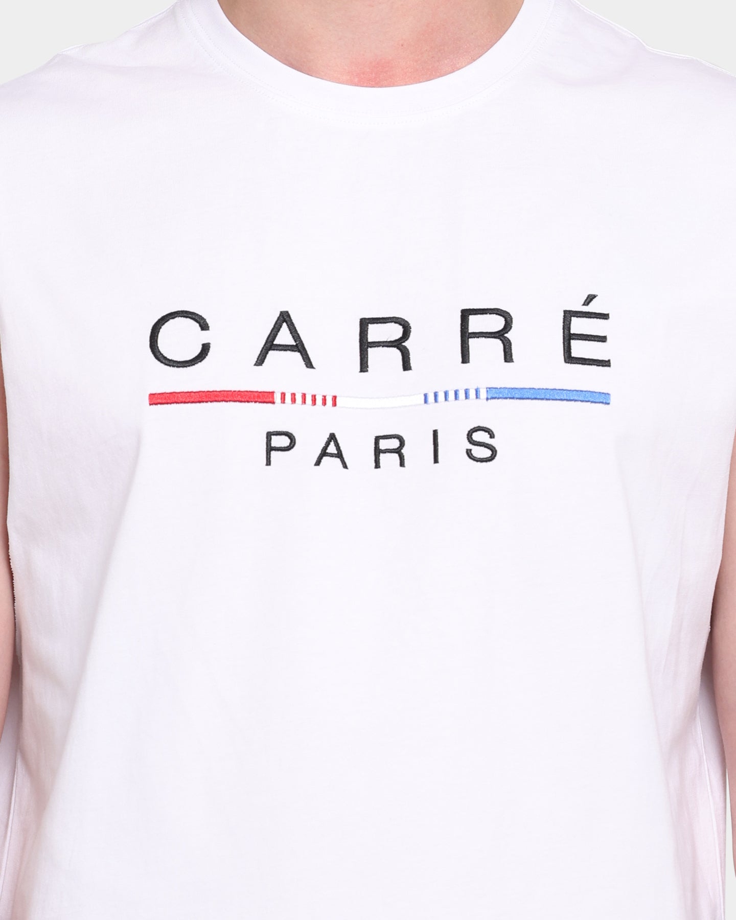 Carr√© Stripes Classique Muscle T-Shirt White