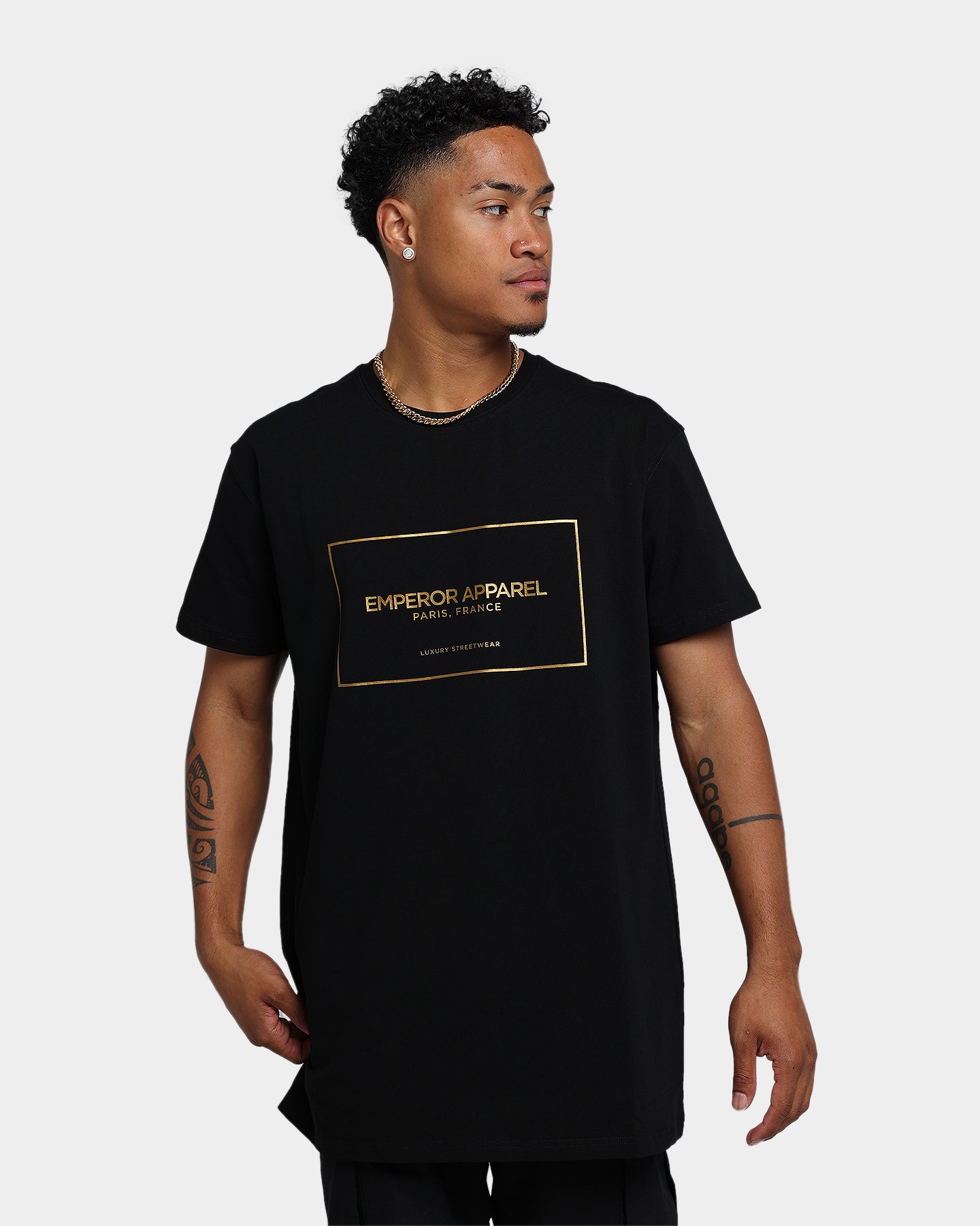 Emperor Apparel Chic Hustle Short Sleeve T-Shirt Black/Gold