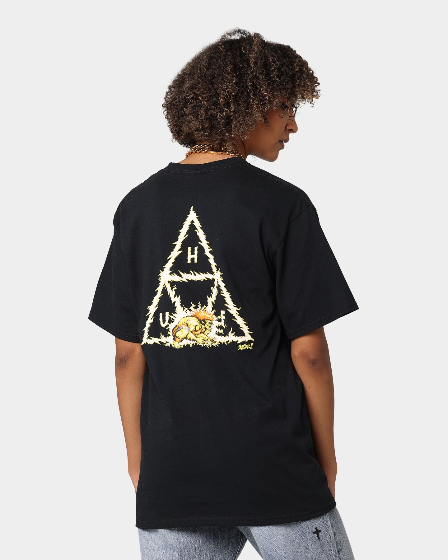 HUF Blanka Triple Triangle Street Fighter Short Sleeve Tee Black Style001