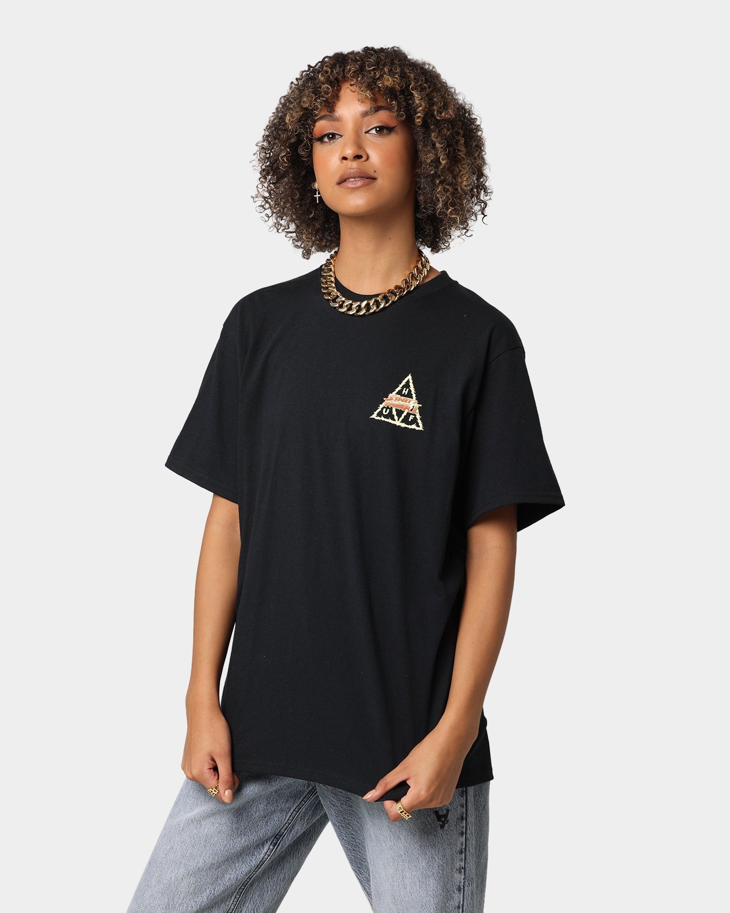 HUF Blanka Triple Triangle Street Fighter Short Sleeve Tee Black Style001