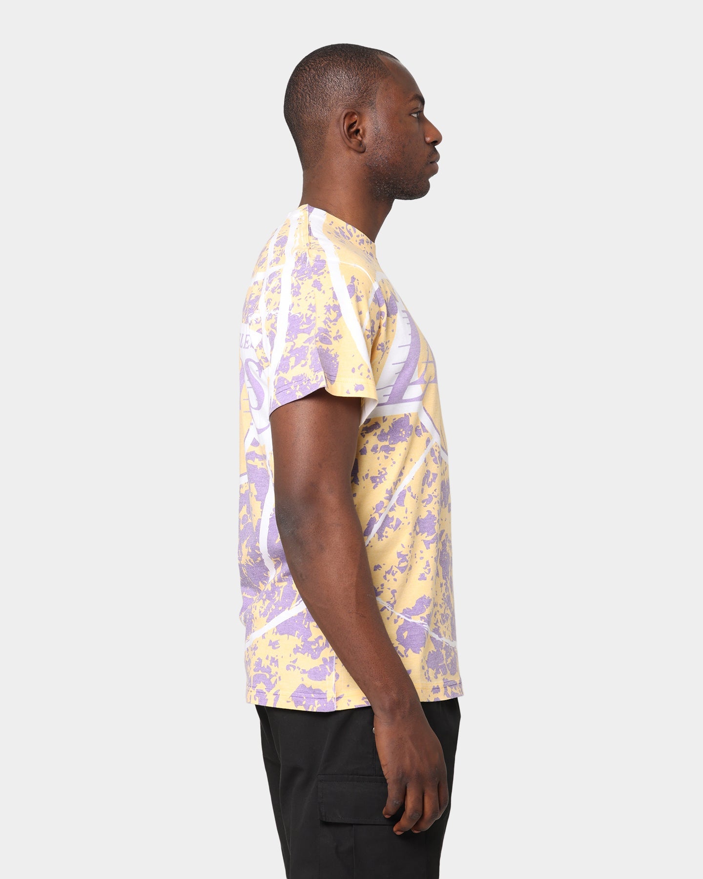 Mitchell & Ness Los Angeles Lakers Jumbotron Sublimated T-Shirt Gold
