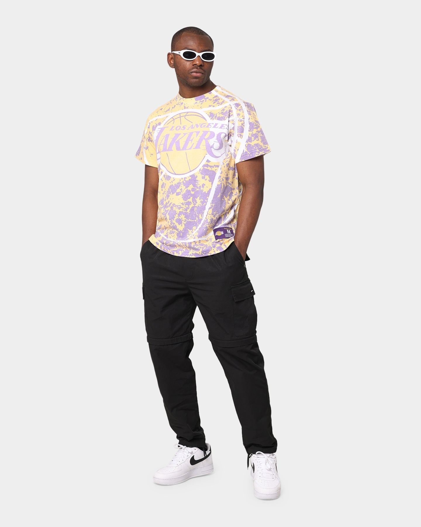 Mitchell & Ness Los Angeles Lakers Jumbotron Sublimated T-Shirt Gold