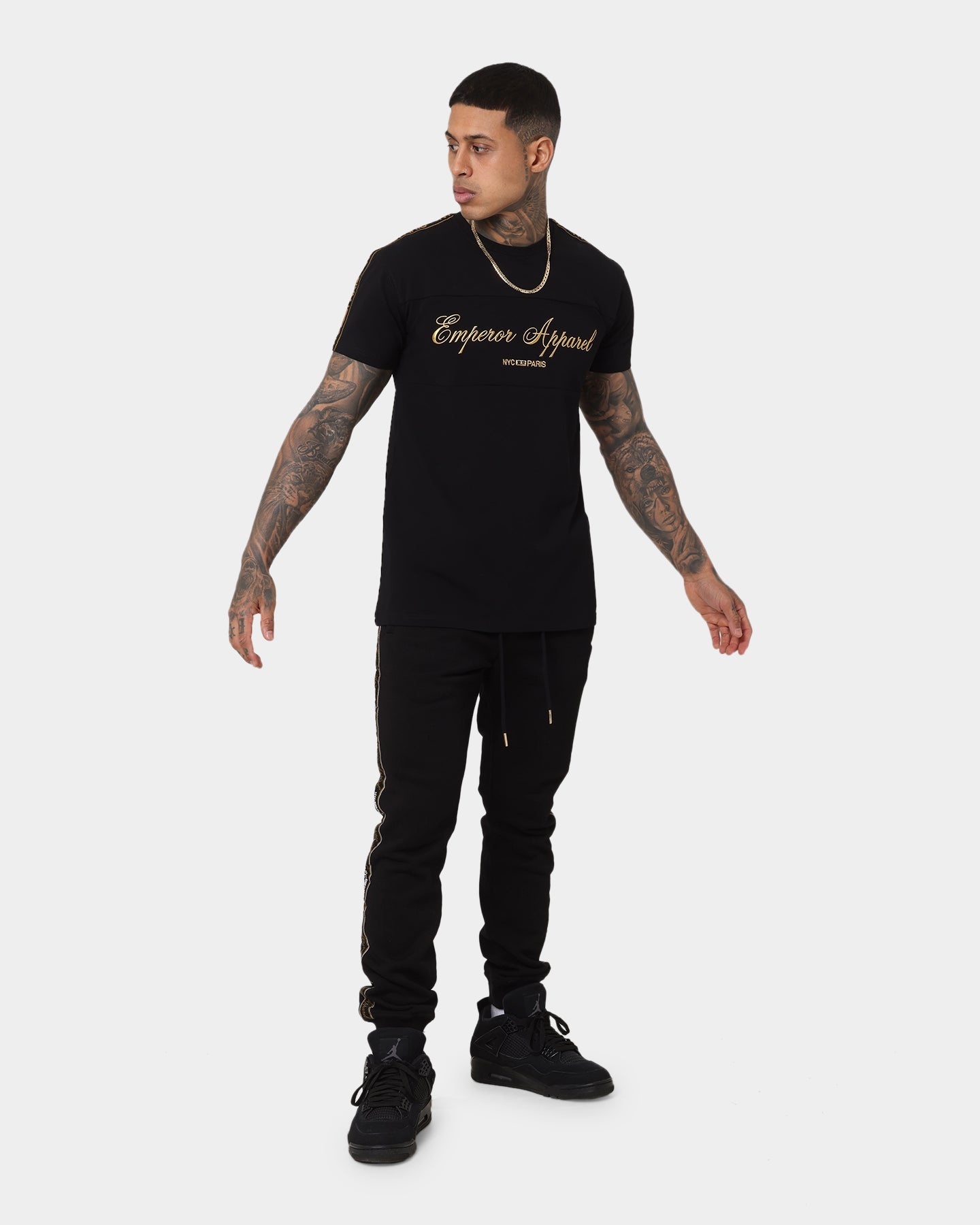 Emperor Apparel Nouveau Hustle Short Sleeve T-Shirt Black/Gold