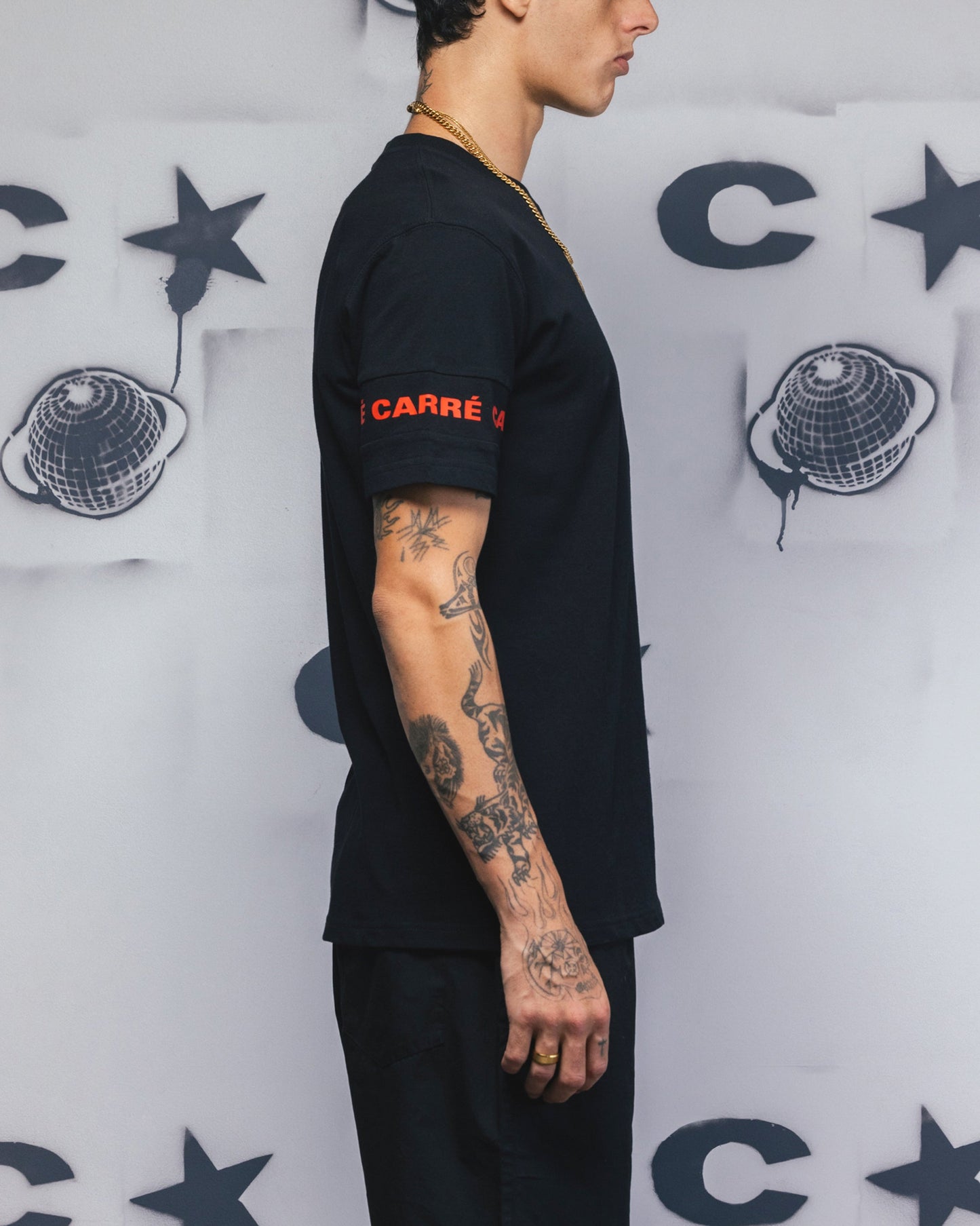 Carre La Manche T-Shirt Black/Red