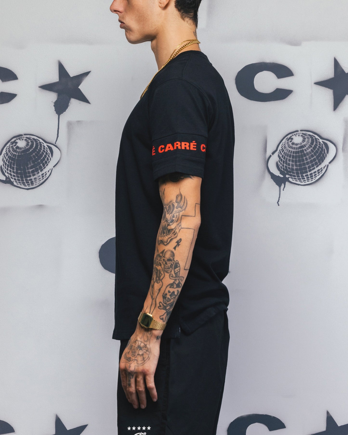 Carre La Manche T-Shirt Black/Red