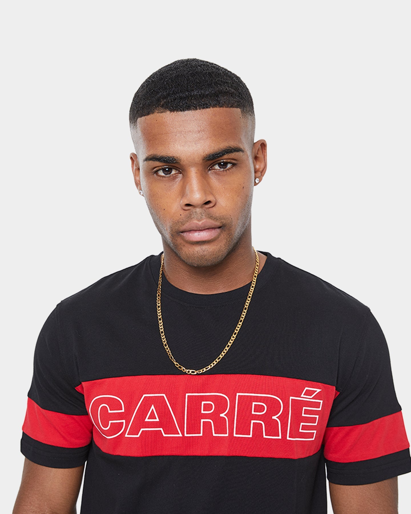 Carr√© Panneau Short Sleeve T-Shirt Black/Red