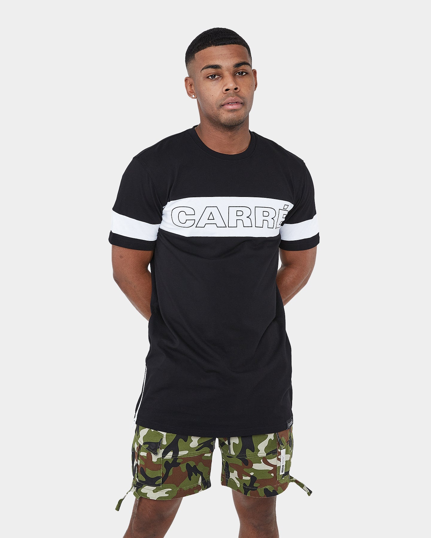 Carr√© Panneau Short Sleeve T-Shirt Black/White