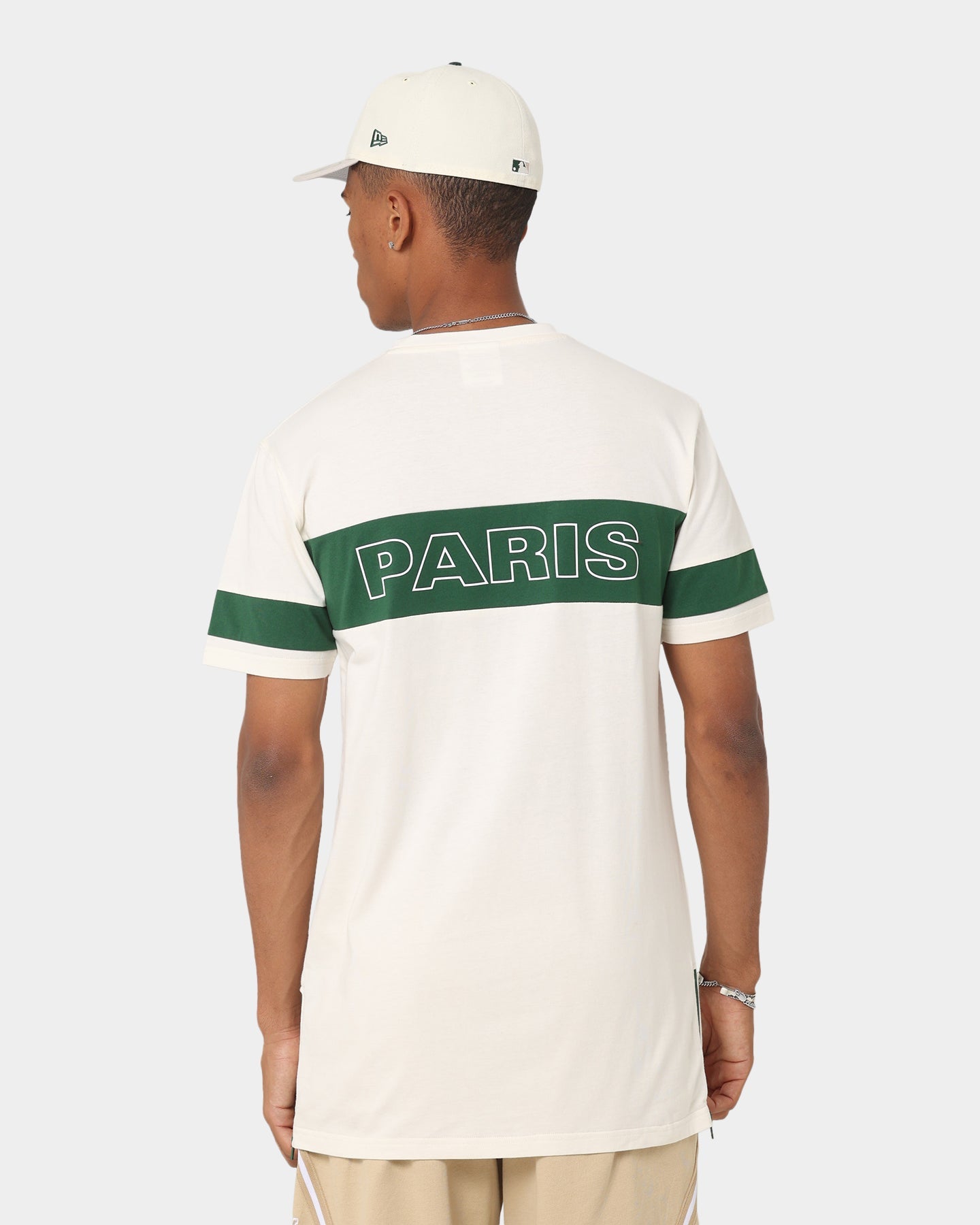 Carr√© Panneau T-Shirt Off White/Green