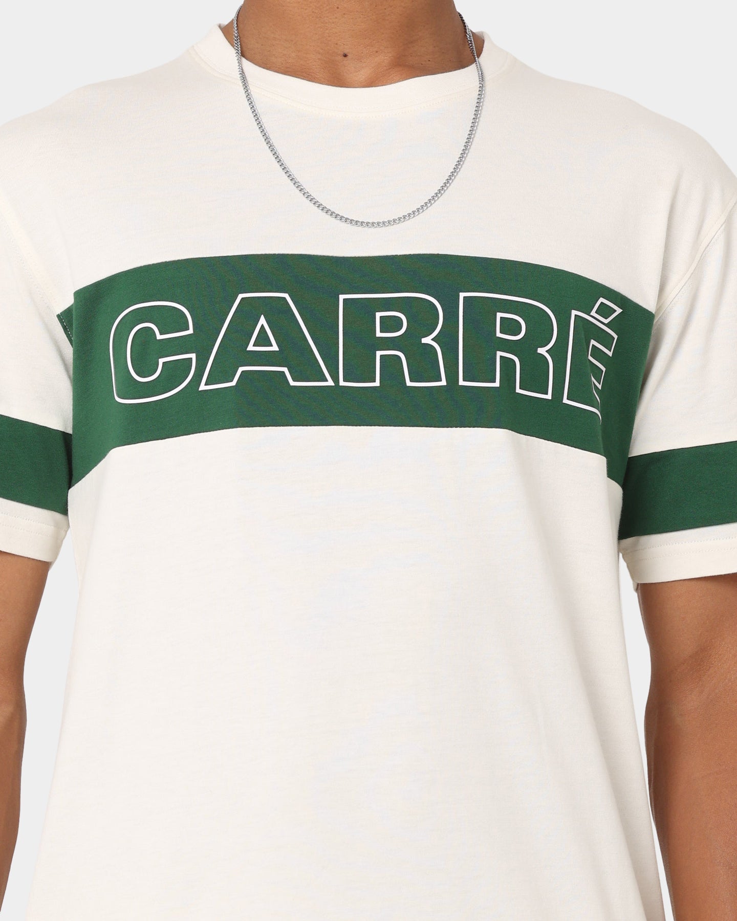Carr√© Panneau T-Shirt Off White/Green