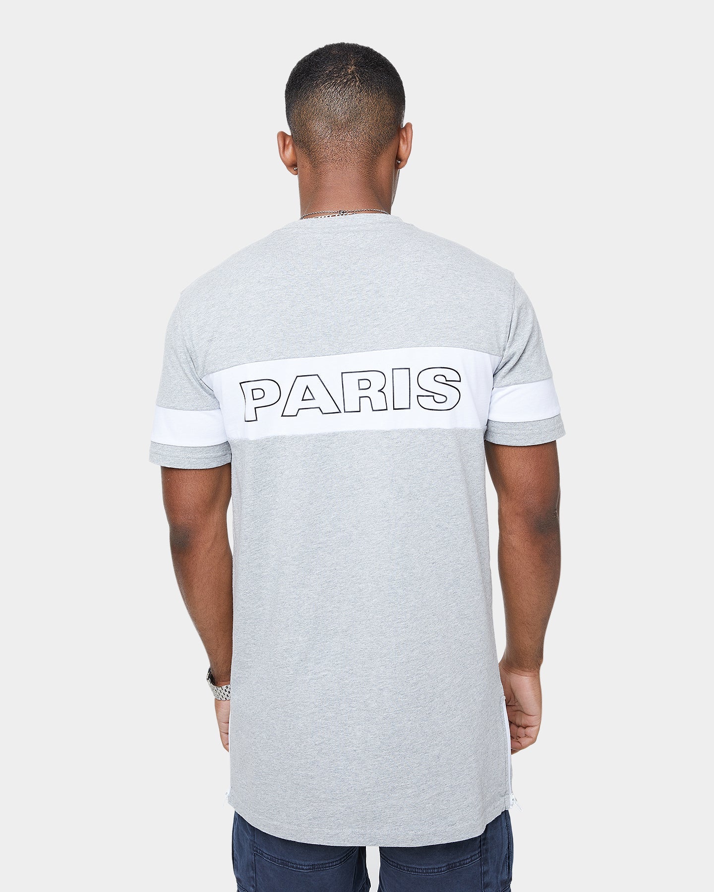 Carr√© Panneau Short Sleeve T-Shirt Grey Marle