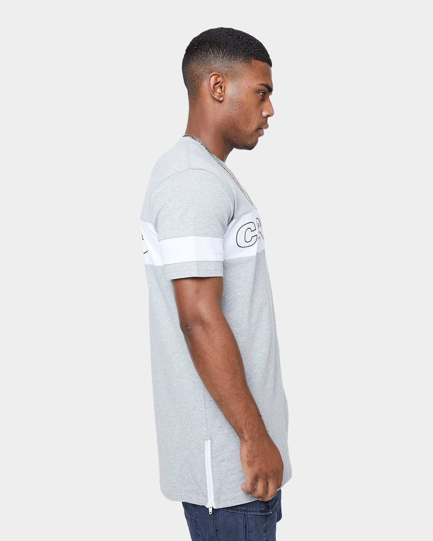 Carr√© Panneau Short Sleeve T-Shirt Grey Marle