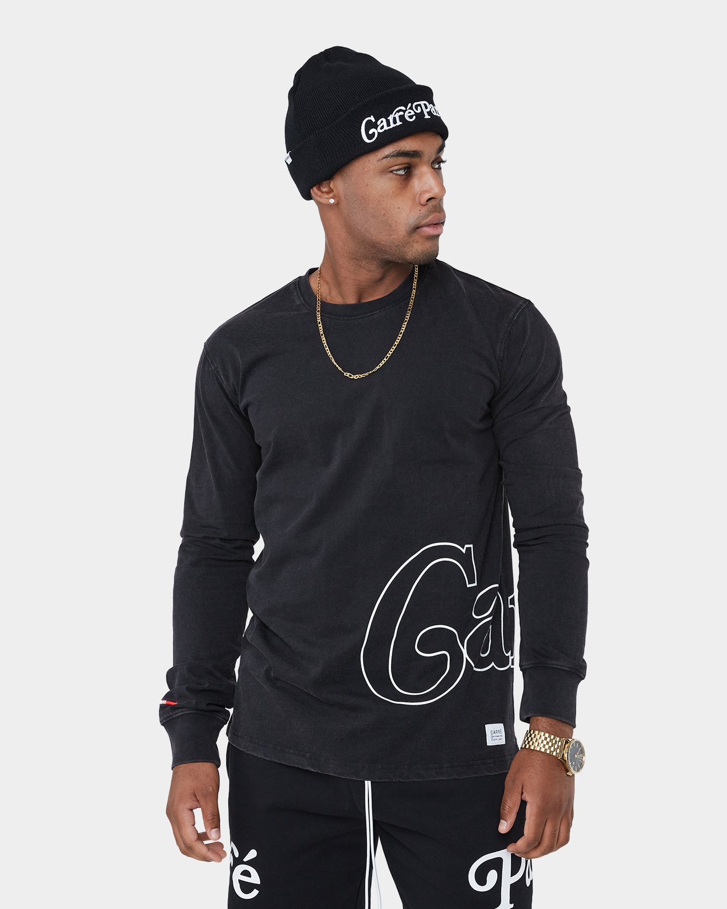 Carr√© Volle Classique Long Sleeve T-Shirt Washed Black