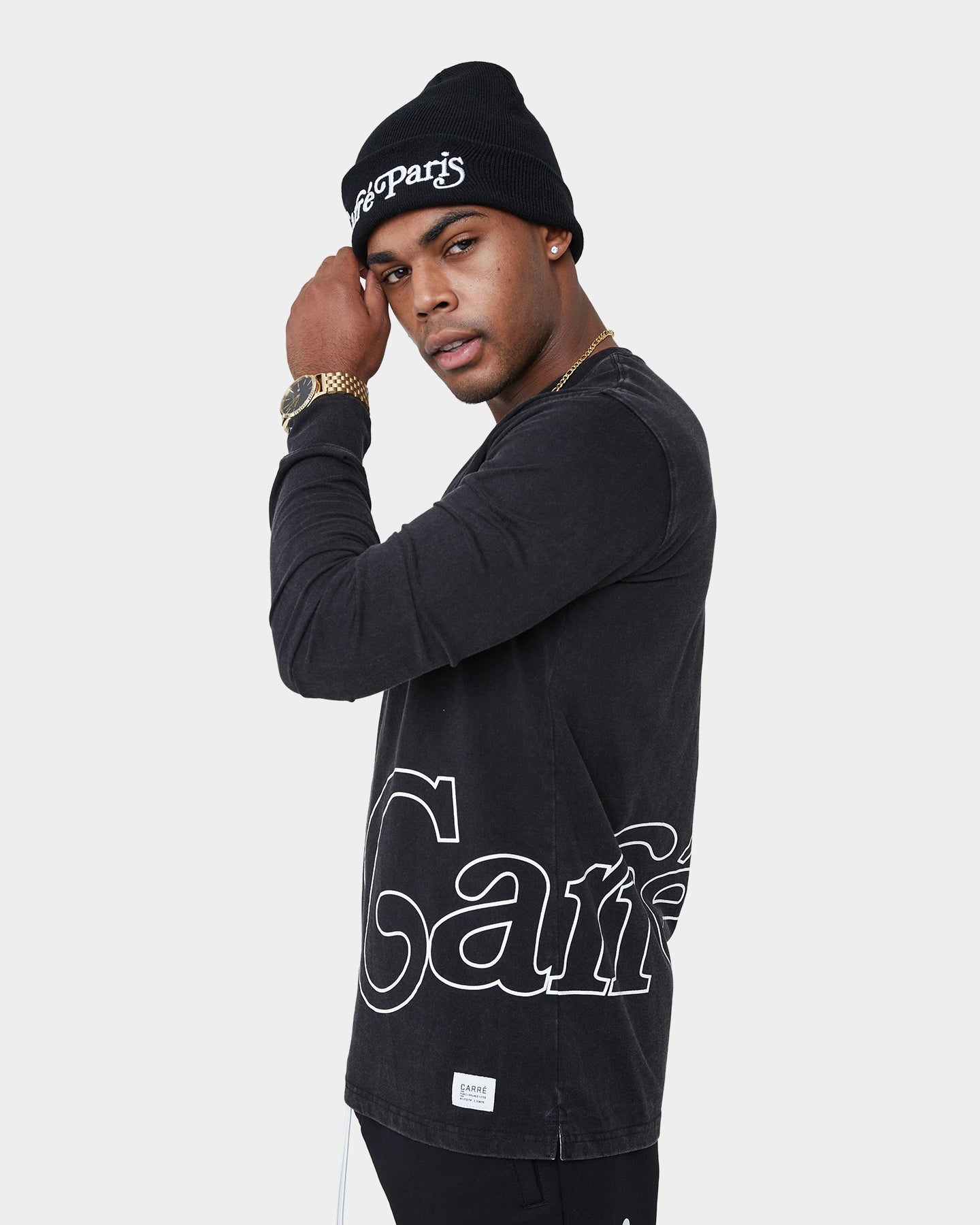 Carr√© Volle Classique Long Sleeve T-Shirt Washed Black