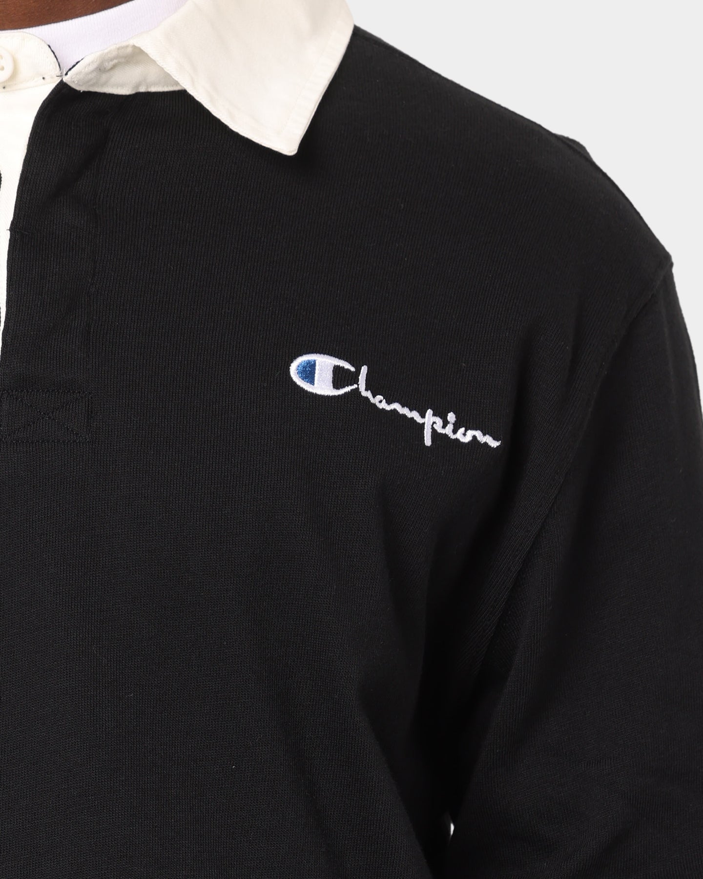 Champion Long Sleeve Rugby Shirt Black