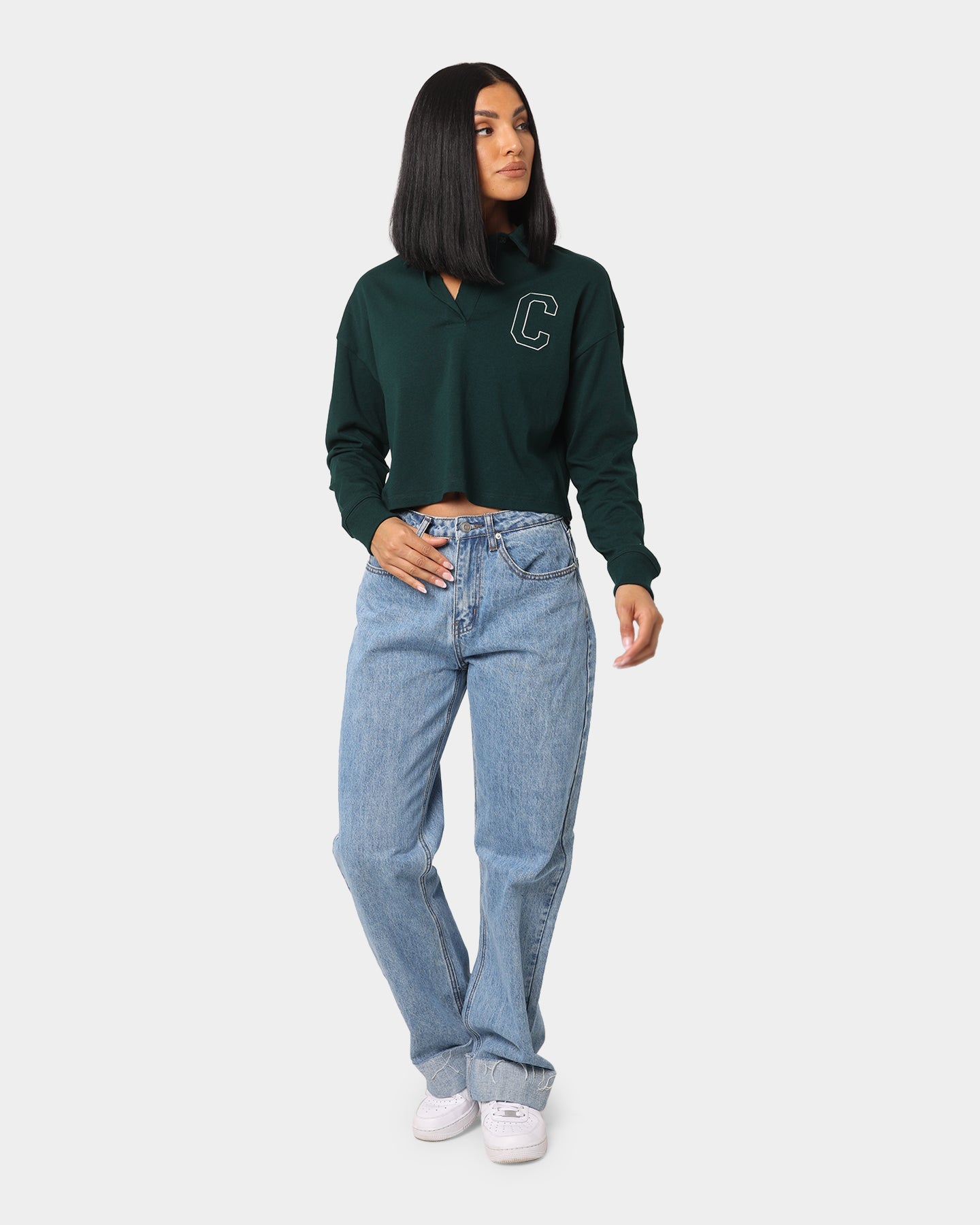 Champion Women's Heritage Varsity Polo Shirt Mid Field