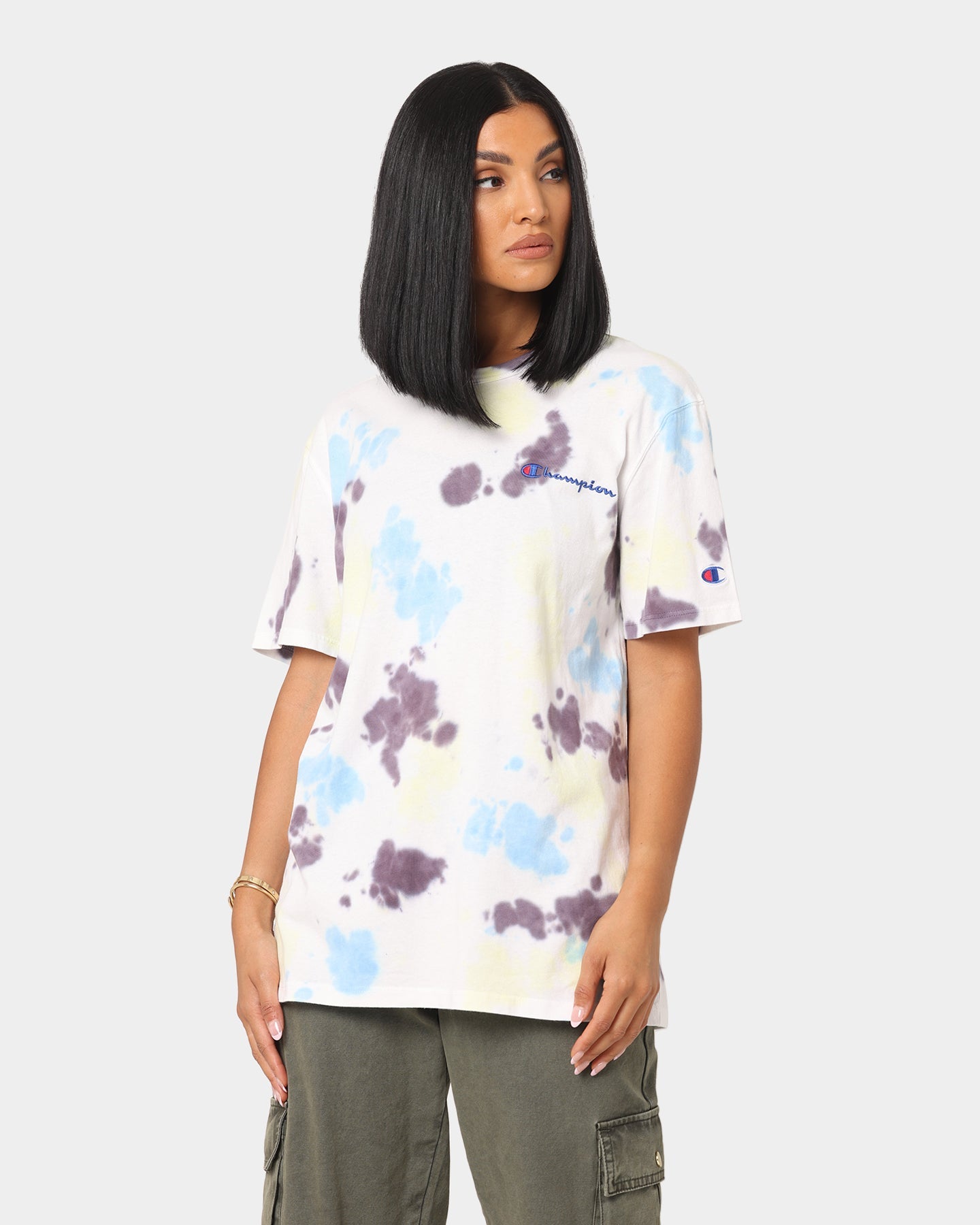 Champion Cloud Dye Short Sleeve T-Shirt Print 3c7 Style001