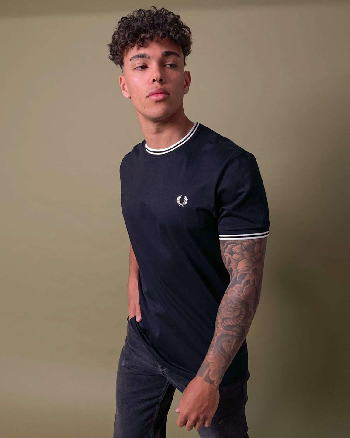 Fred Perry Twin Tipped T-Shirt Black