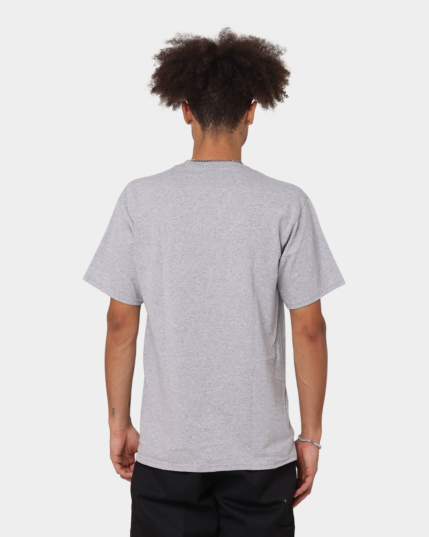 Huf Essentials OG Logo T-Shirt Grey Heather