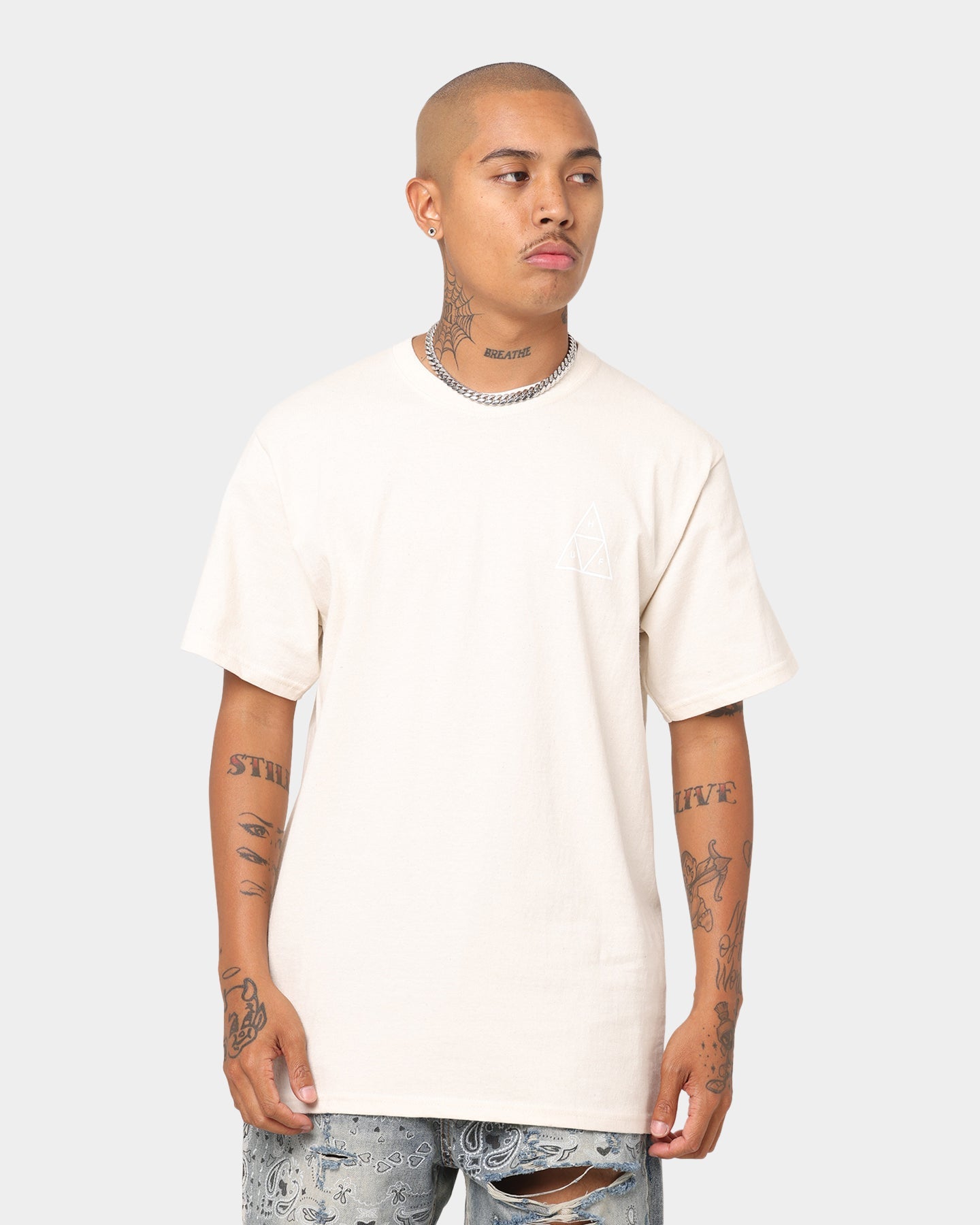 HUF Essentials Triple Triangle T-Shirt Natural
