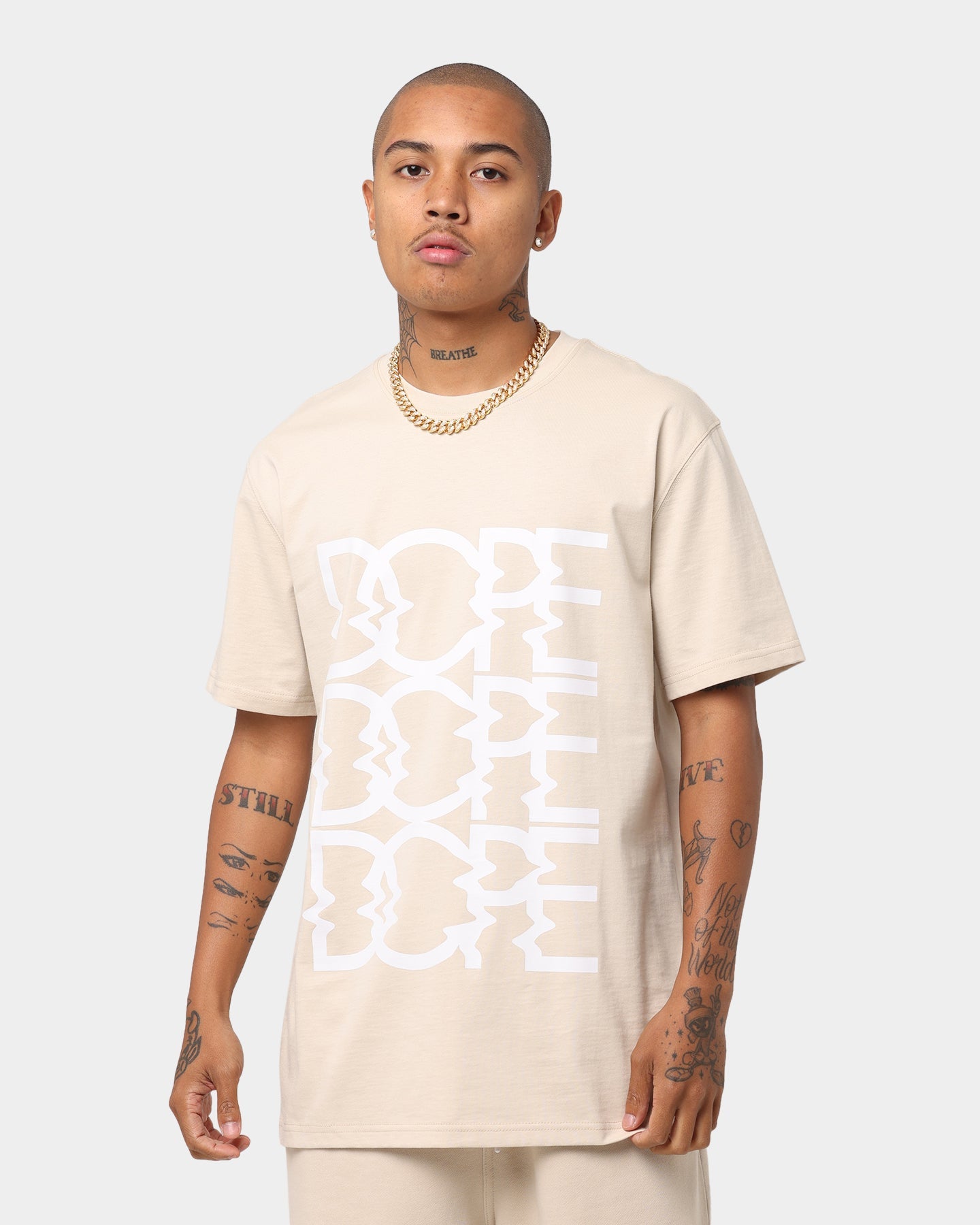 Dope Warp Speed T-Shirt Sand/White