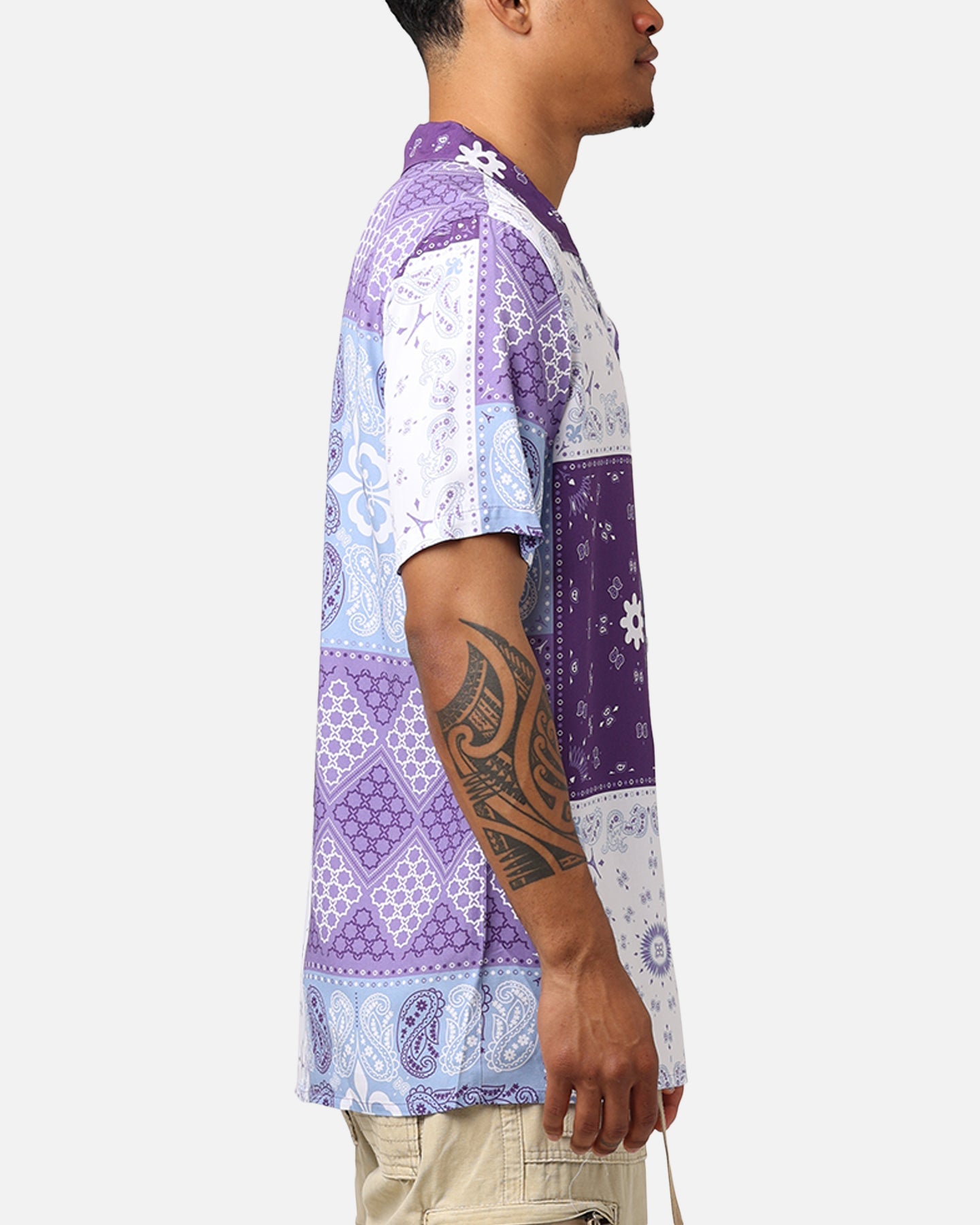 Carr√© Bandana Ultra Button Up Shirt Purple