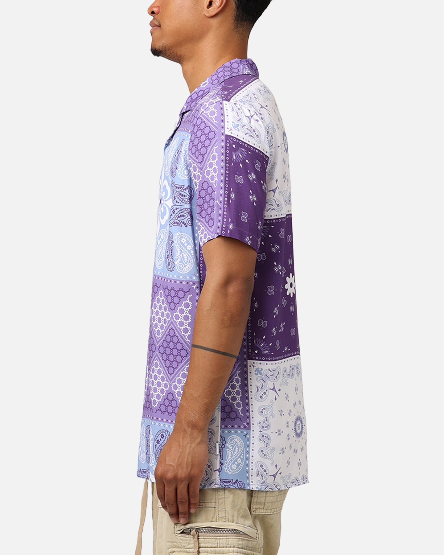 Carr√© Bandana Ultra Button Up Shirt Purple