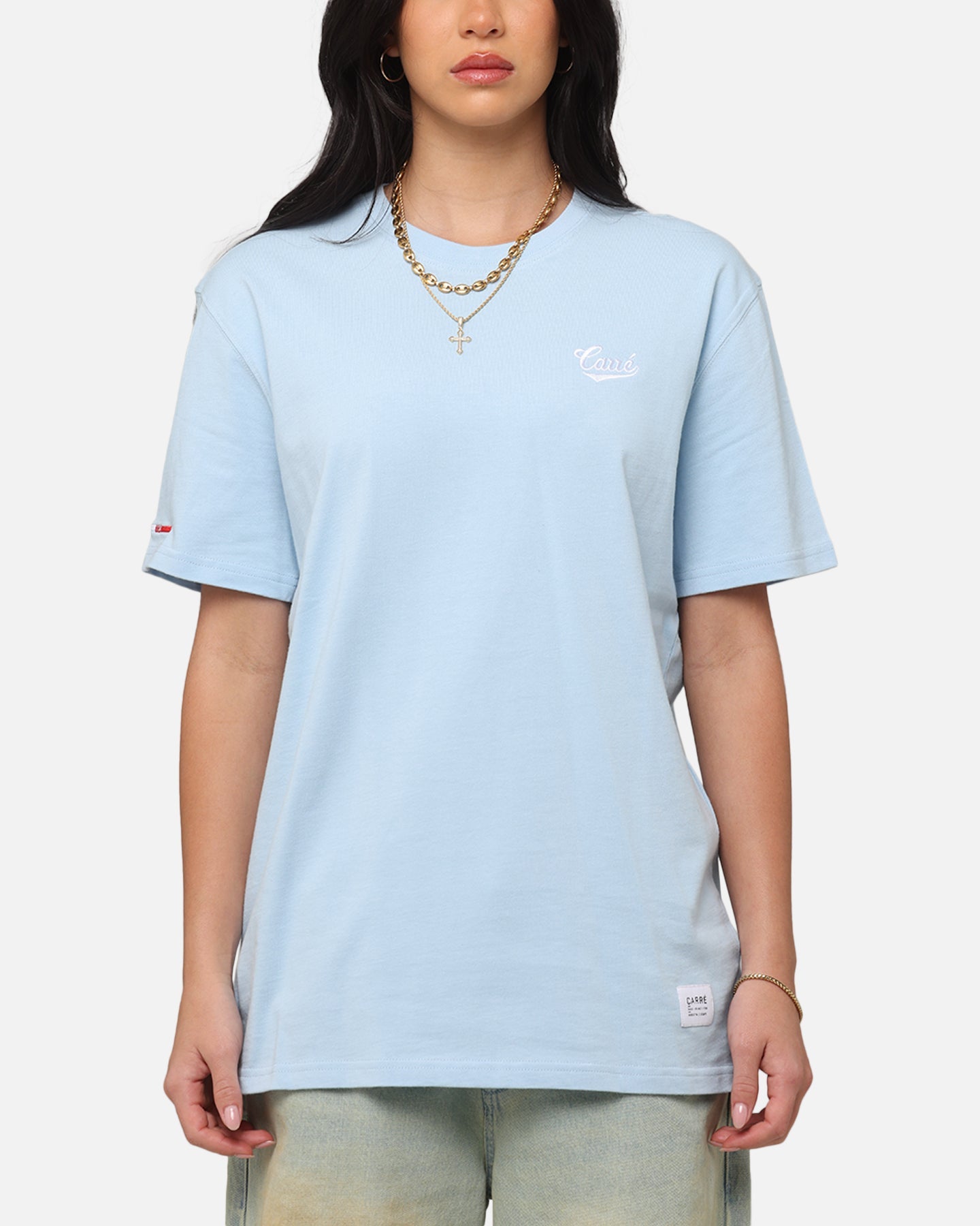 Carr√© Simplicit√© Classic Short Sleeve T-Shirt Light Blue Style001