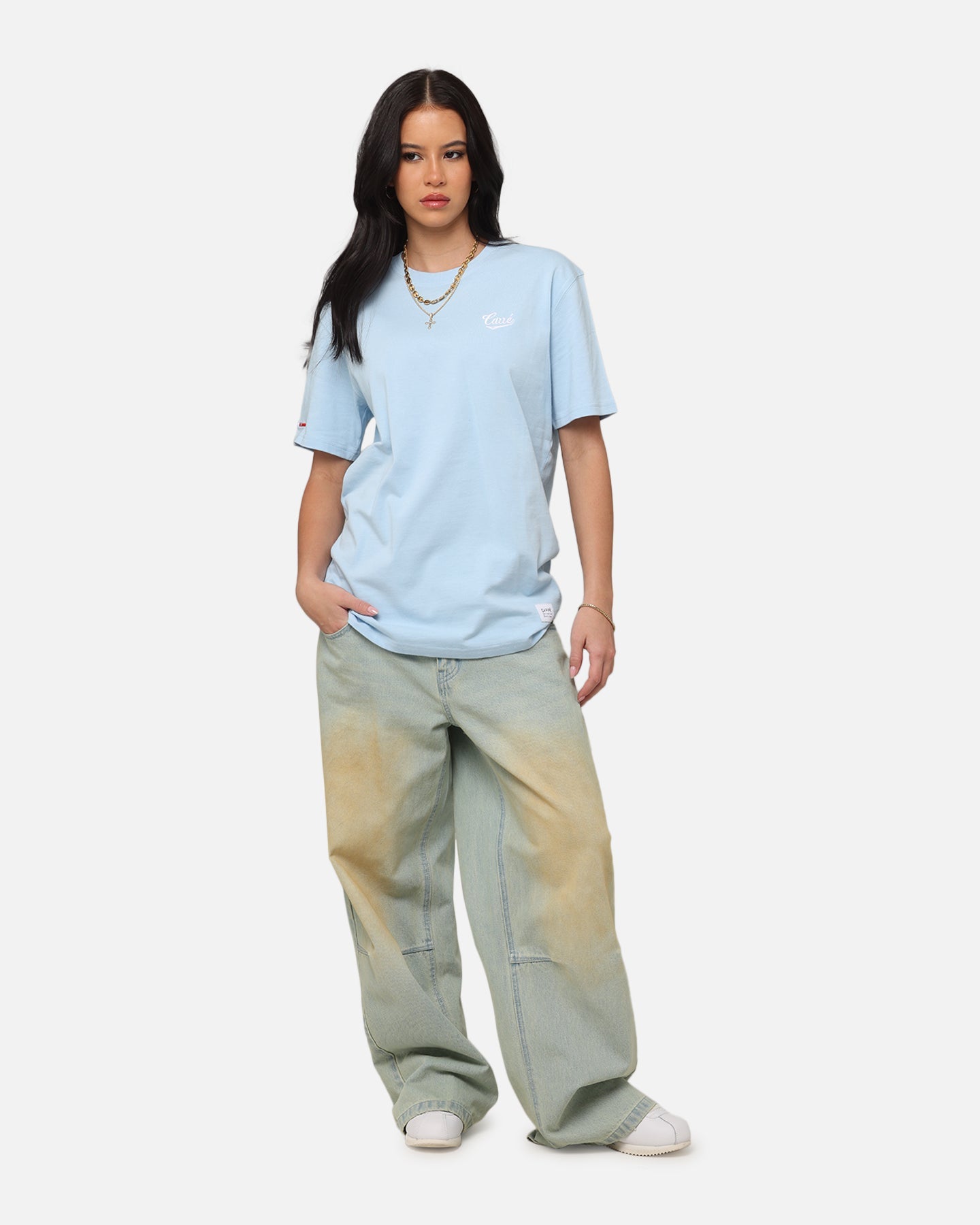 Carr√© Simplicit√© Classic Short Sleeve T-Shirt Light Blue Style001