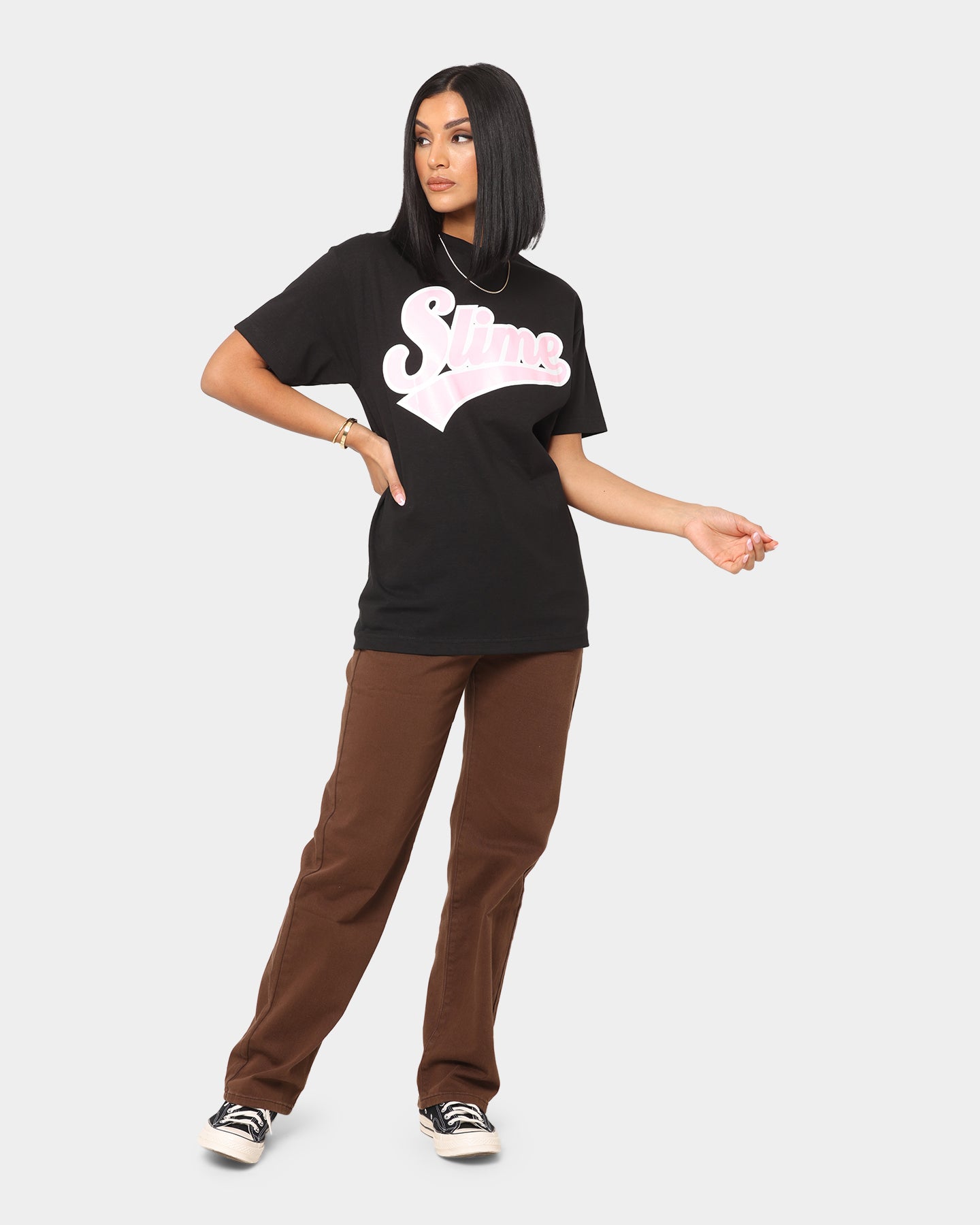 Los Angeles RadYo! Slime Cursive T-Shirt Black Style001