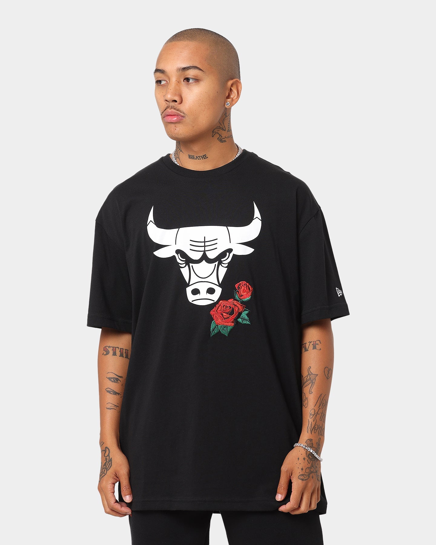 New Era Chicago Bulls Rose Oversized T-Shirt Black