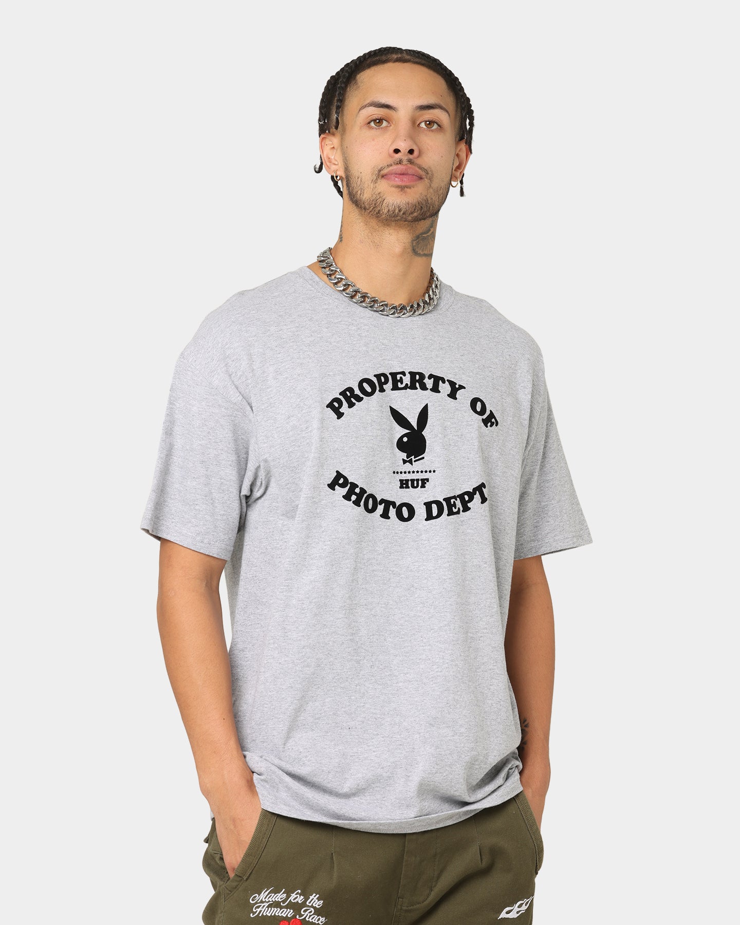 HUF X Playboy Photo Dept T-Shirt Grey Heather