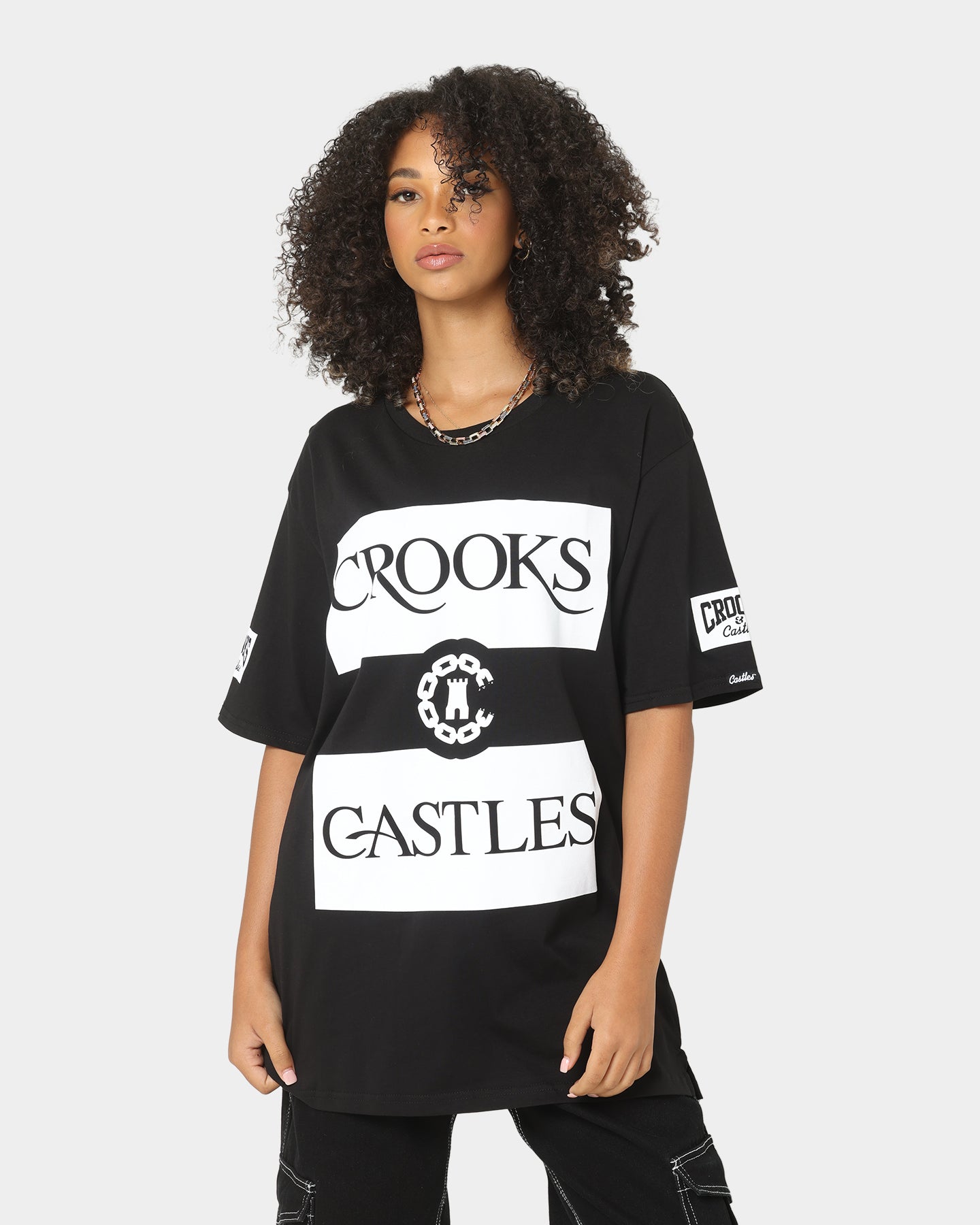 Crooks & Castles Serif Klepto T-Shirt Black Style001