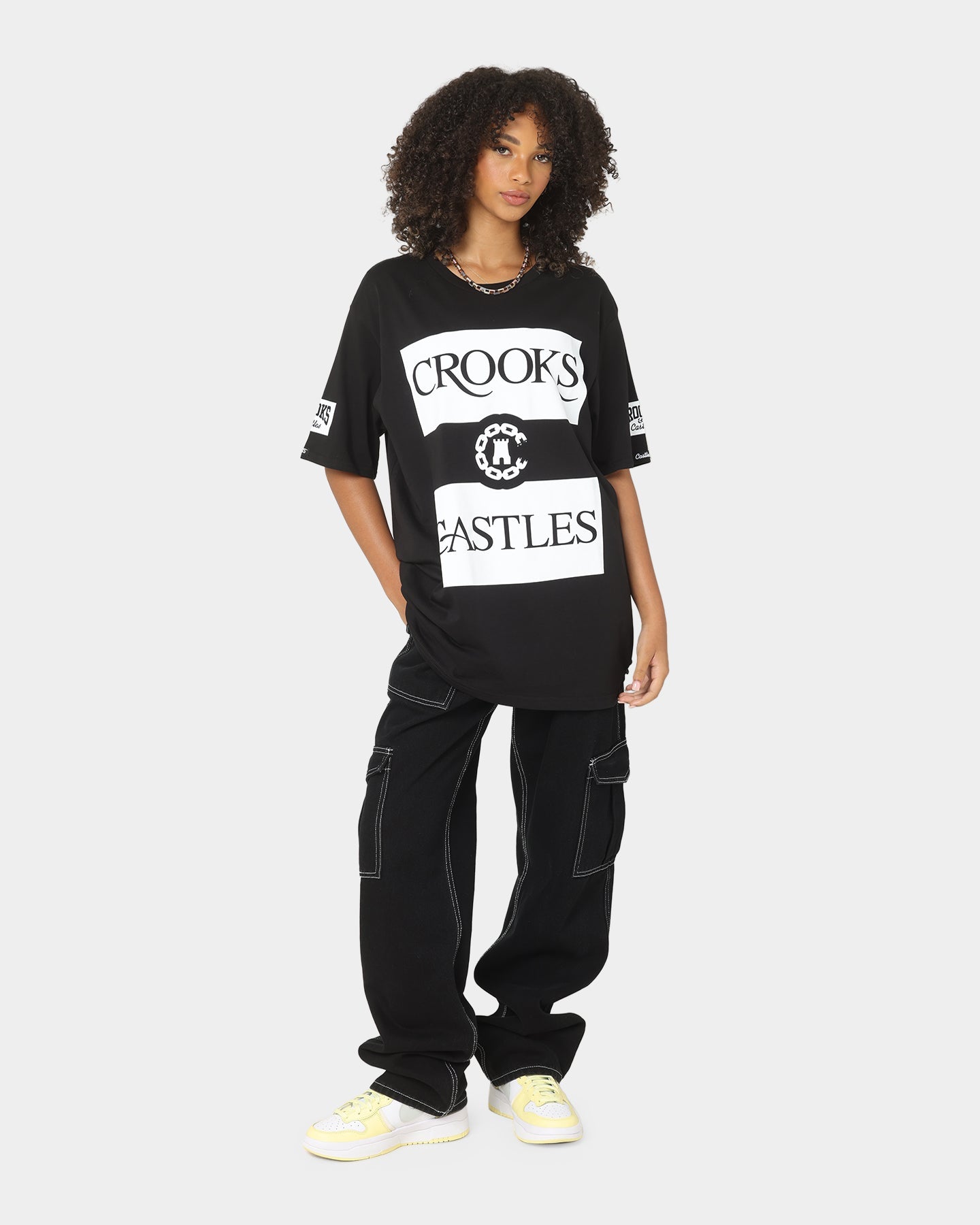 Crooks & Castles Serif Klepto T-Shirt Black Style001