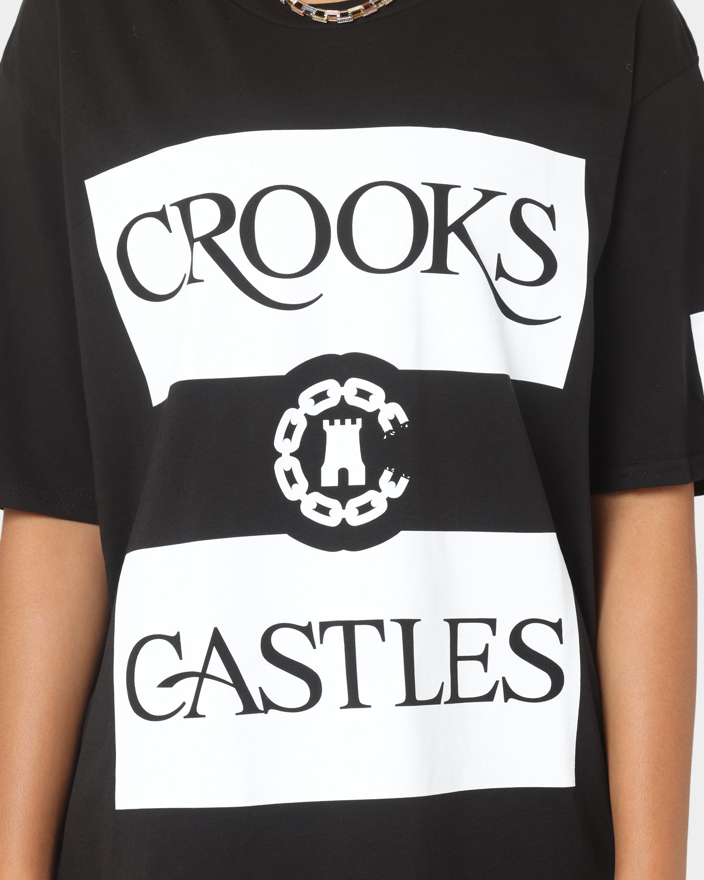 Crooks & Castles Serif Klepto T-Shirt Black Style001