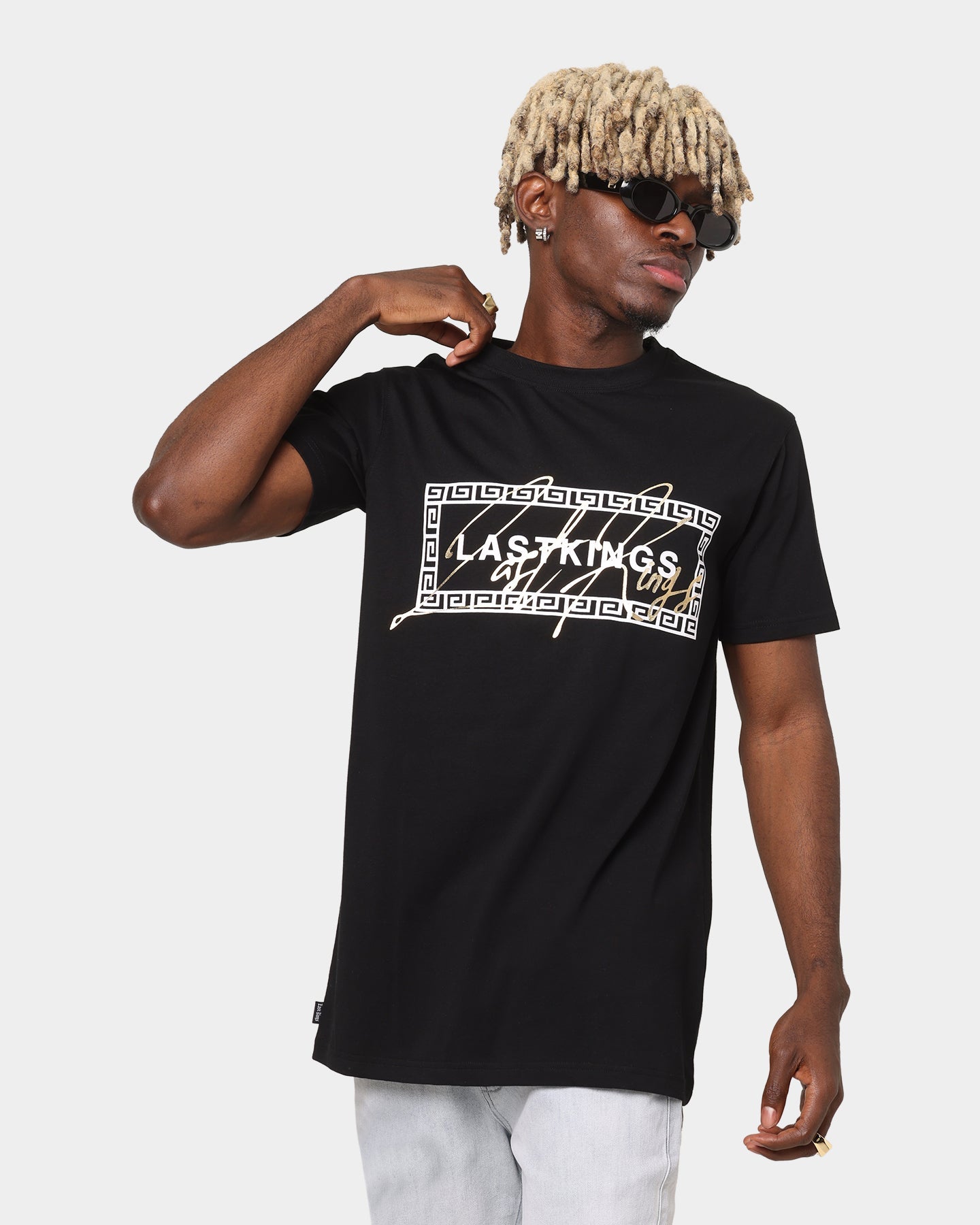 Last Kings Boxed Script T-Shirt Black