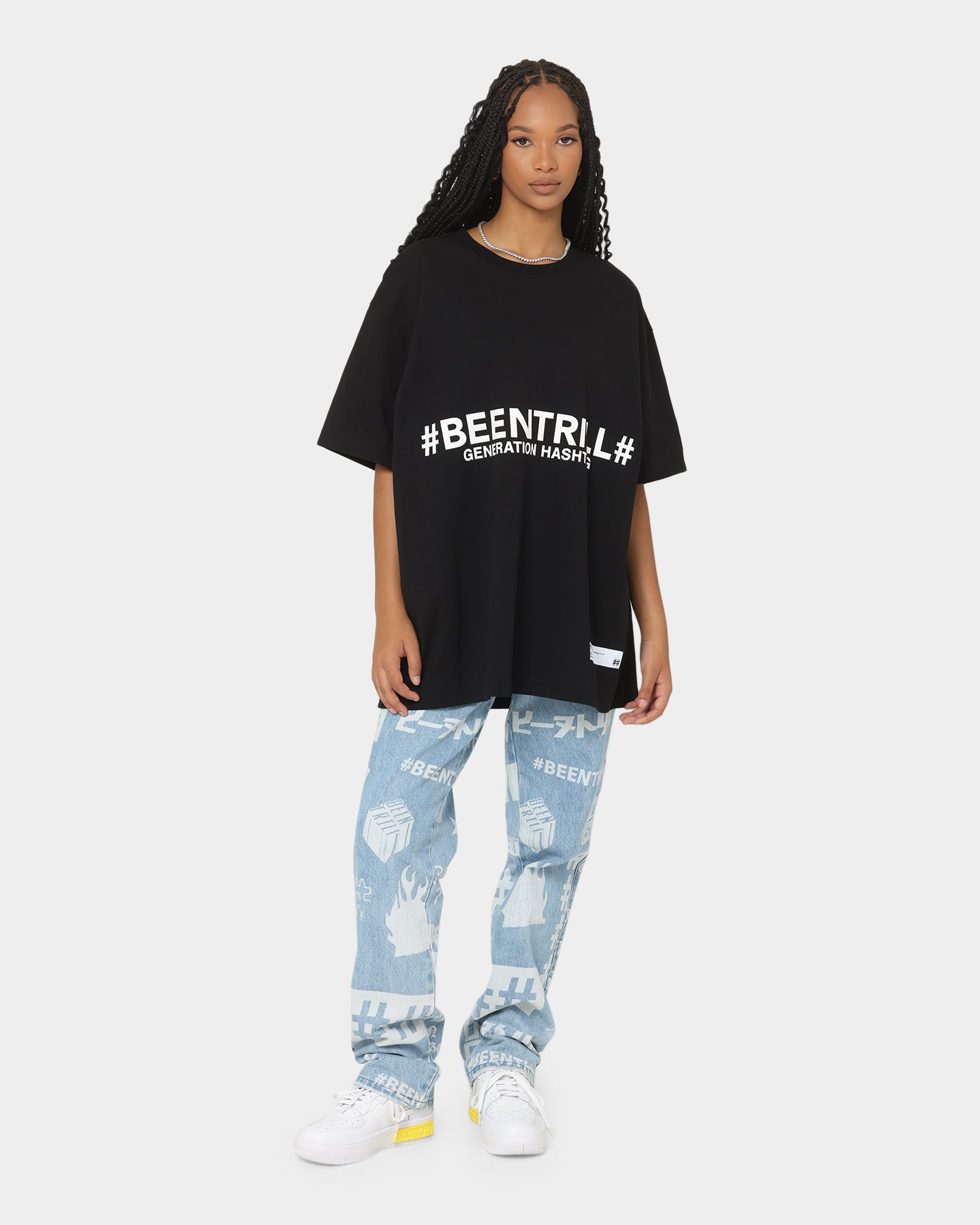 Been Trill Generation Hashtag Short Sleeve T-Shirt Black Style001