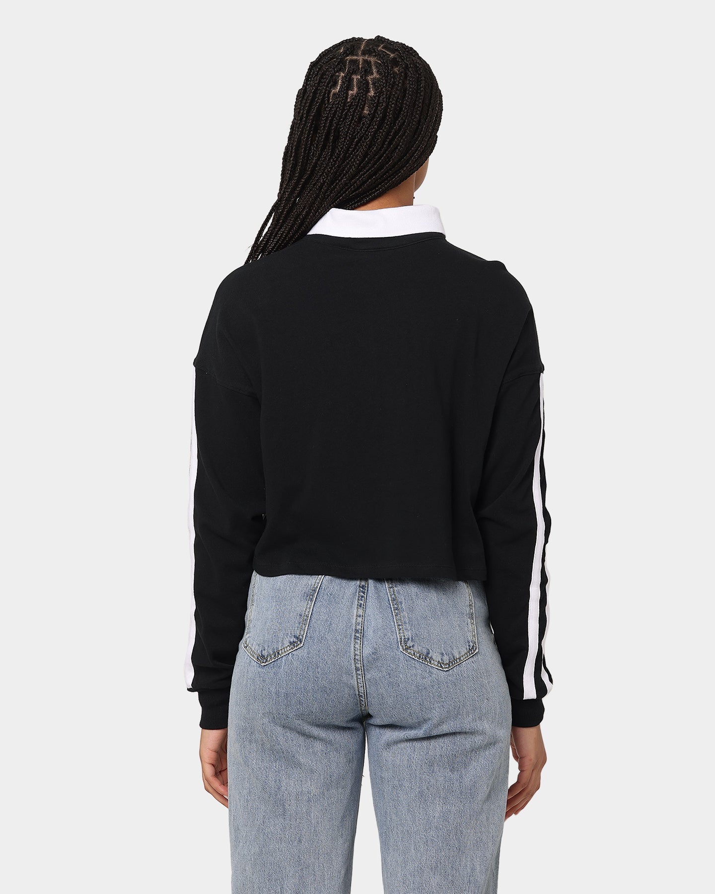 Champion Women's Lifestyle 2 Stripe Rugby Polo Shirt Black