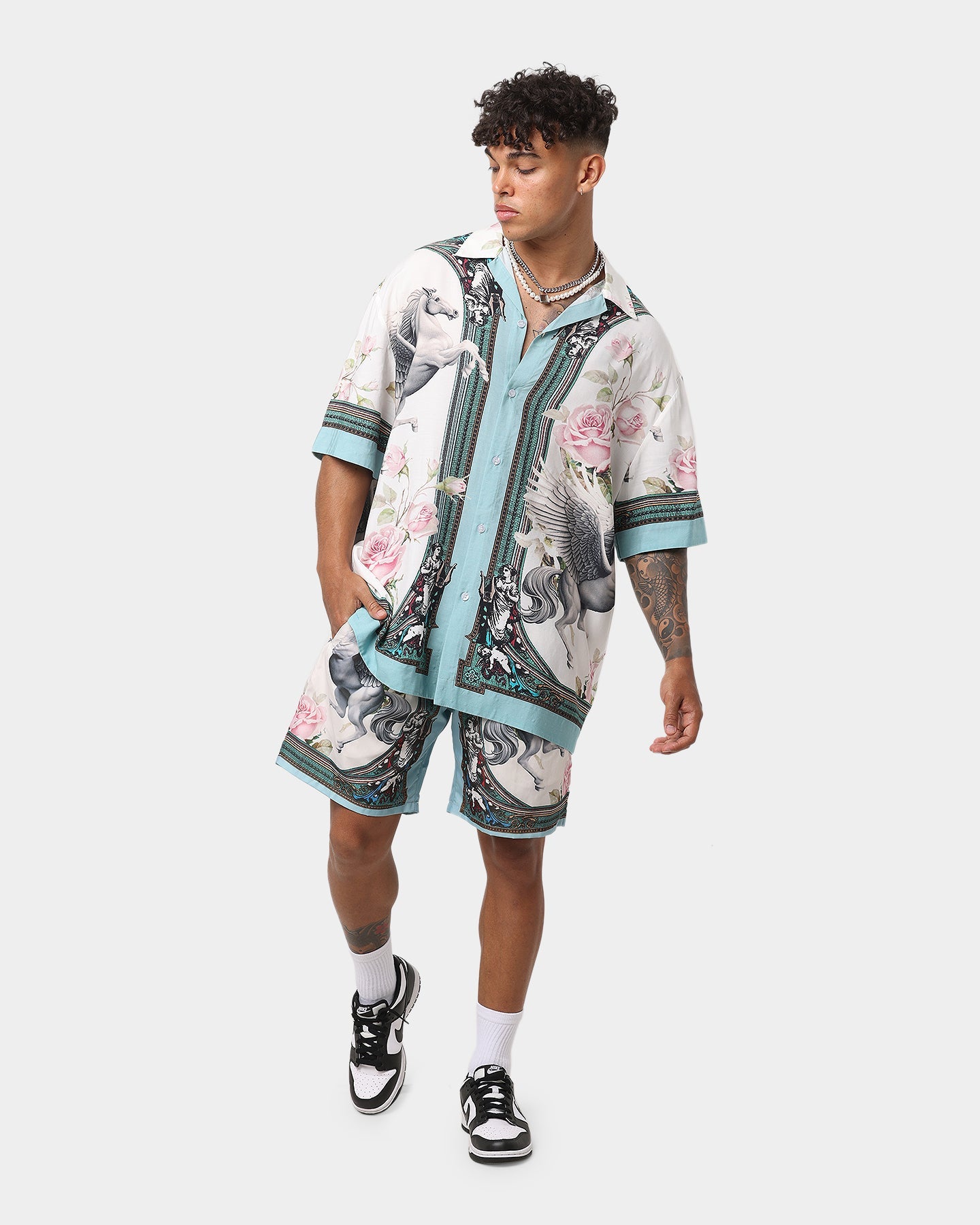 EN ES Caesar Oversized Button Up Shirt Multi-coloured