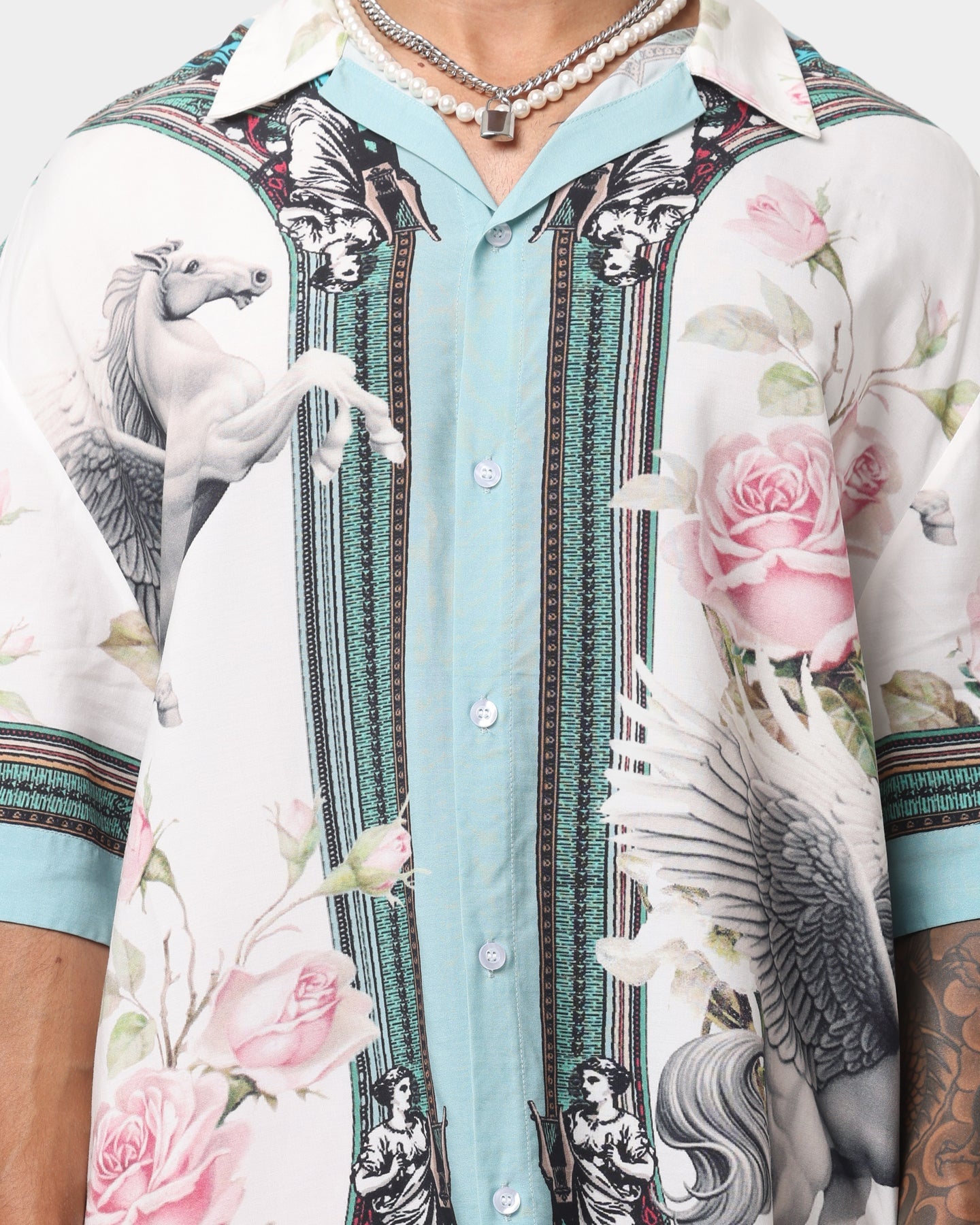 EN ES Caesar Oversized Button Up Shirt Multi-coloured