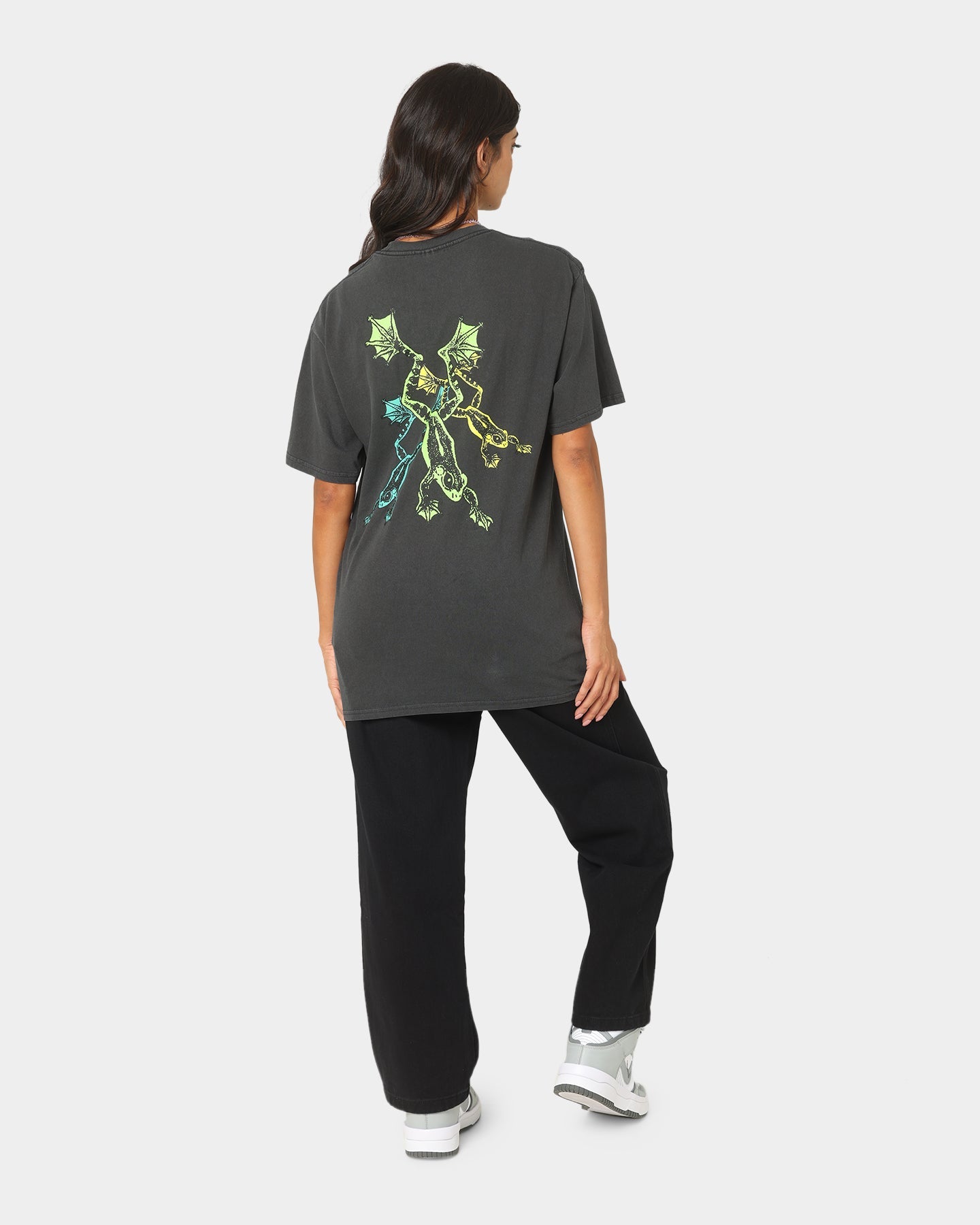 HUF X Pleasures Cane Washed Short Sleeve T-Shirt Washed Black Style001